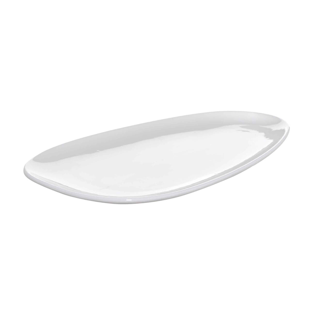 Dish, 26x14 cm, porcelain P, oval, white, Synergy изображение № 1