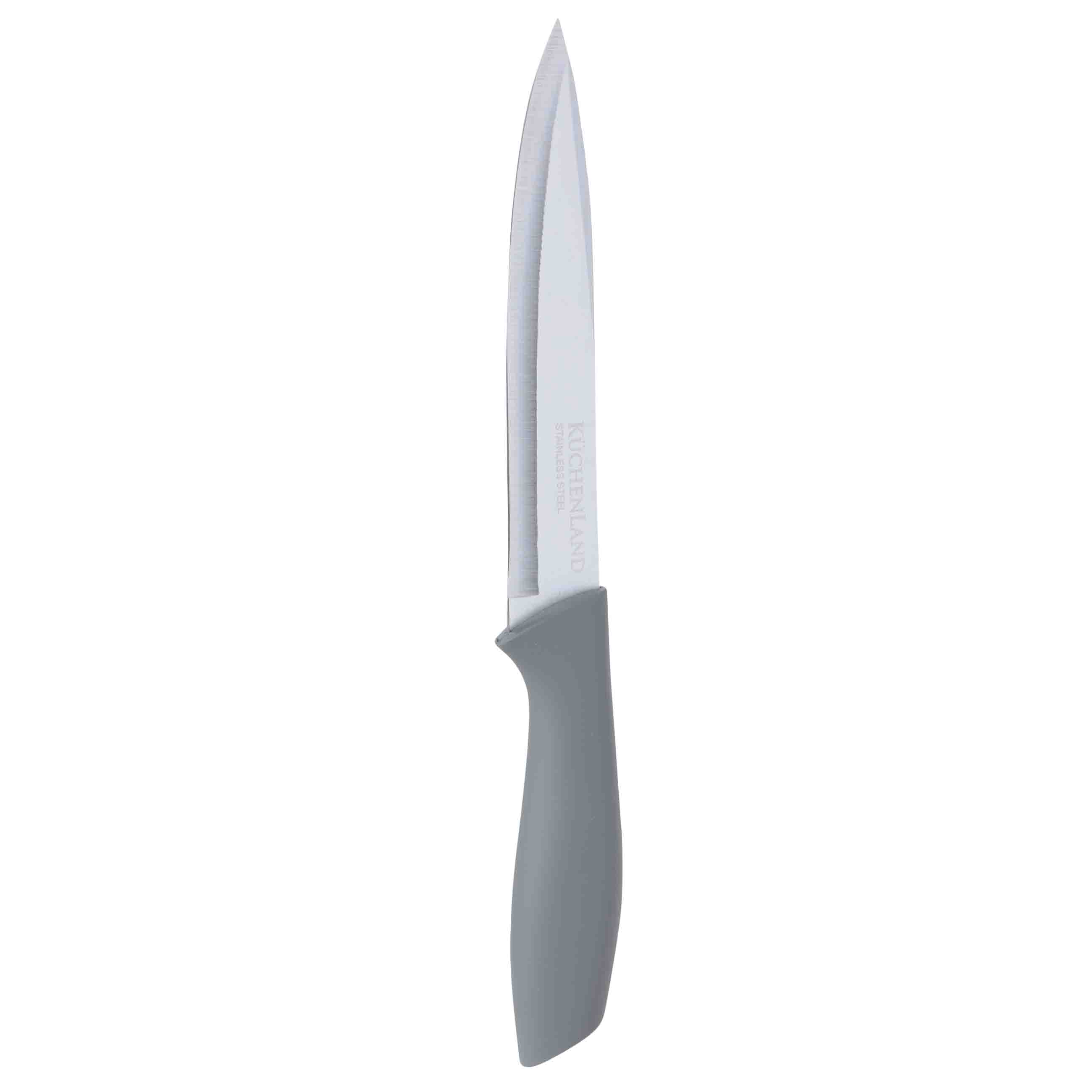 Knife set, 5 pr, in stand, steel / plastic, grey, Grey steel изображение № 4