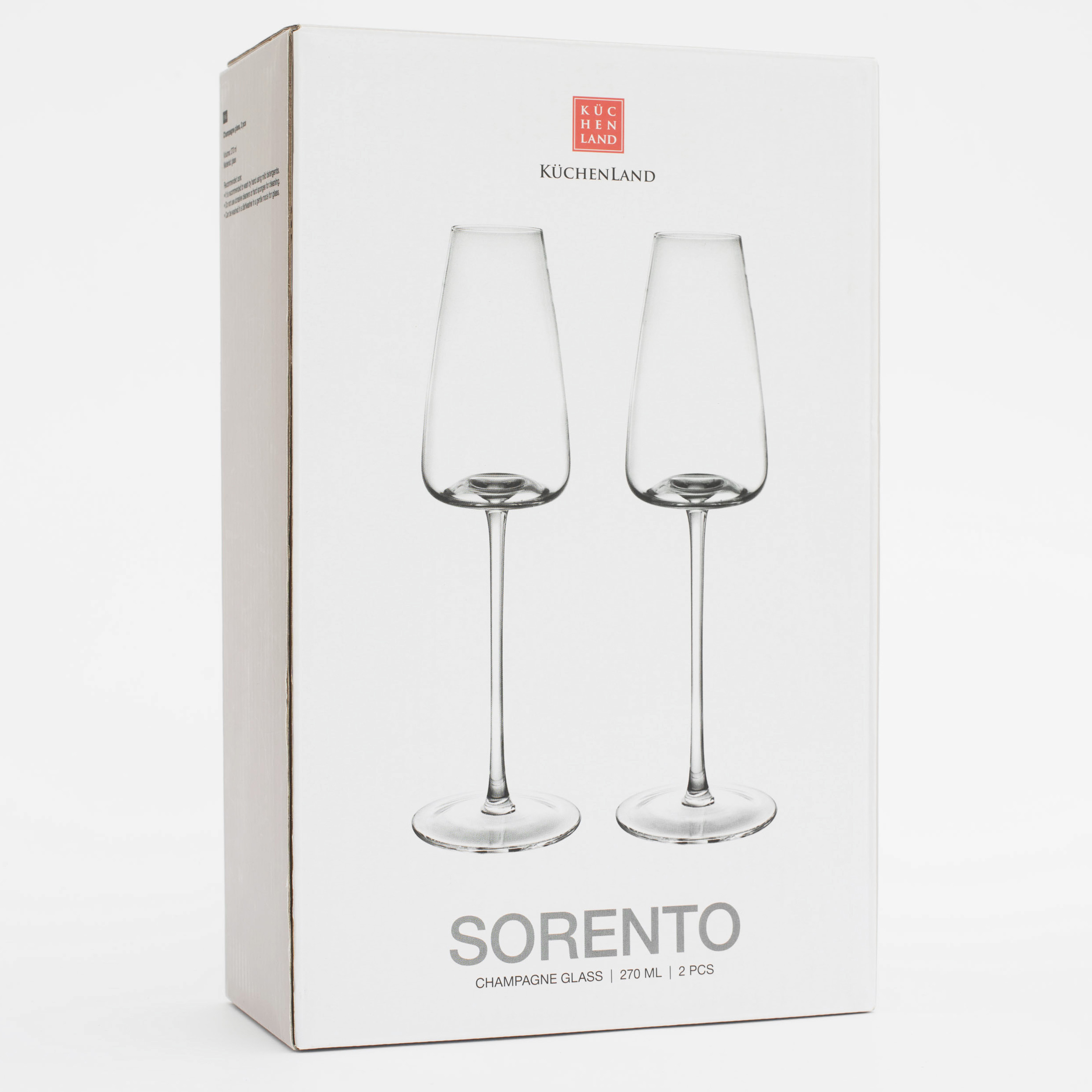 Champagne glass, 270 ml, 2 pcs, glass, Sorento изображение № 6