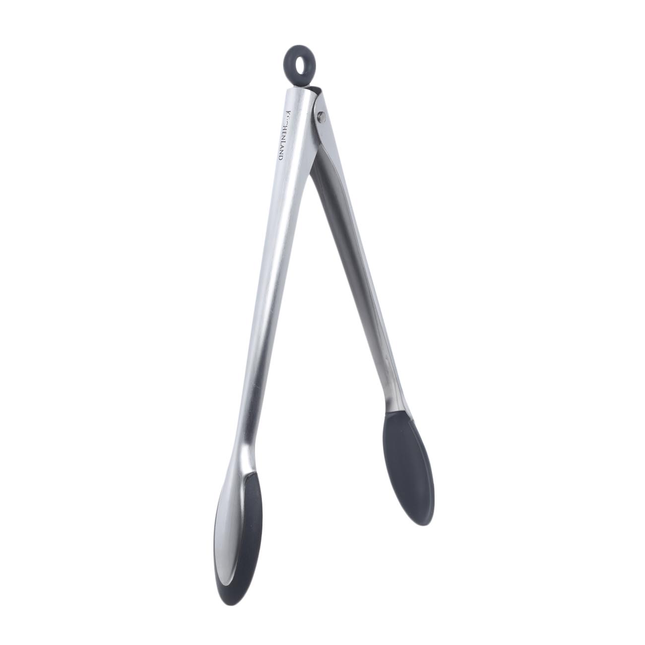 Kitchen tongs, 35 cm, silicone/steel, gray, Assist изображение № 3