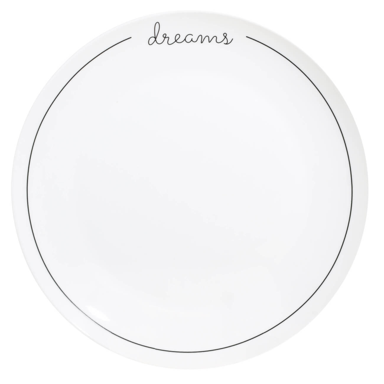Dinner plate, 27 cm, porcelain N, white, Dreams, Scroll white изображение № 1
