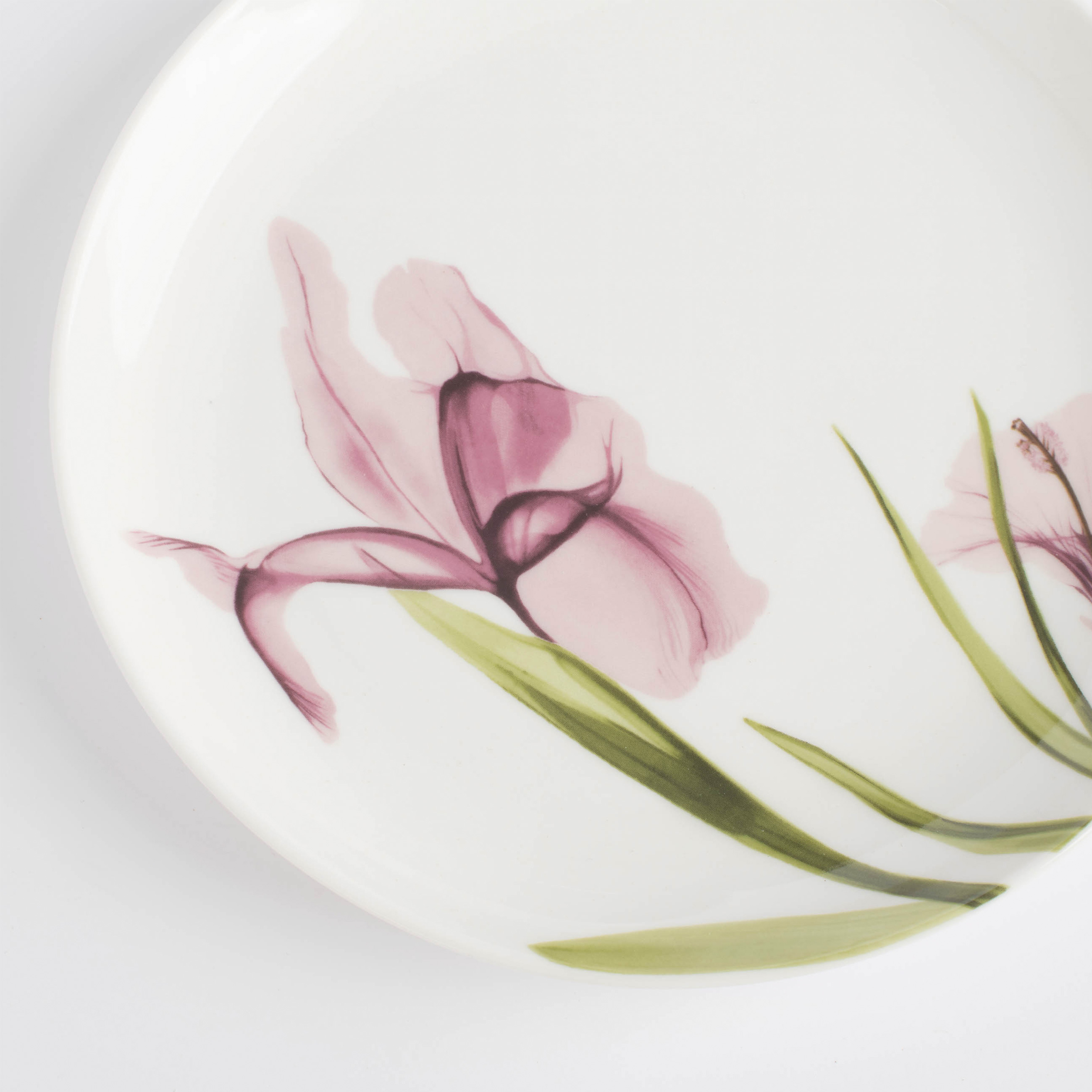 Snack plate, 21 cm, porcelain N, white, Pastel flowers, Pastel flowers изображение № 5