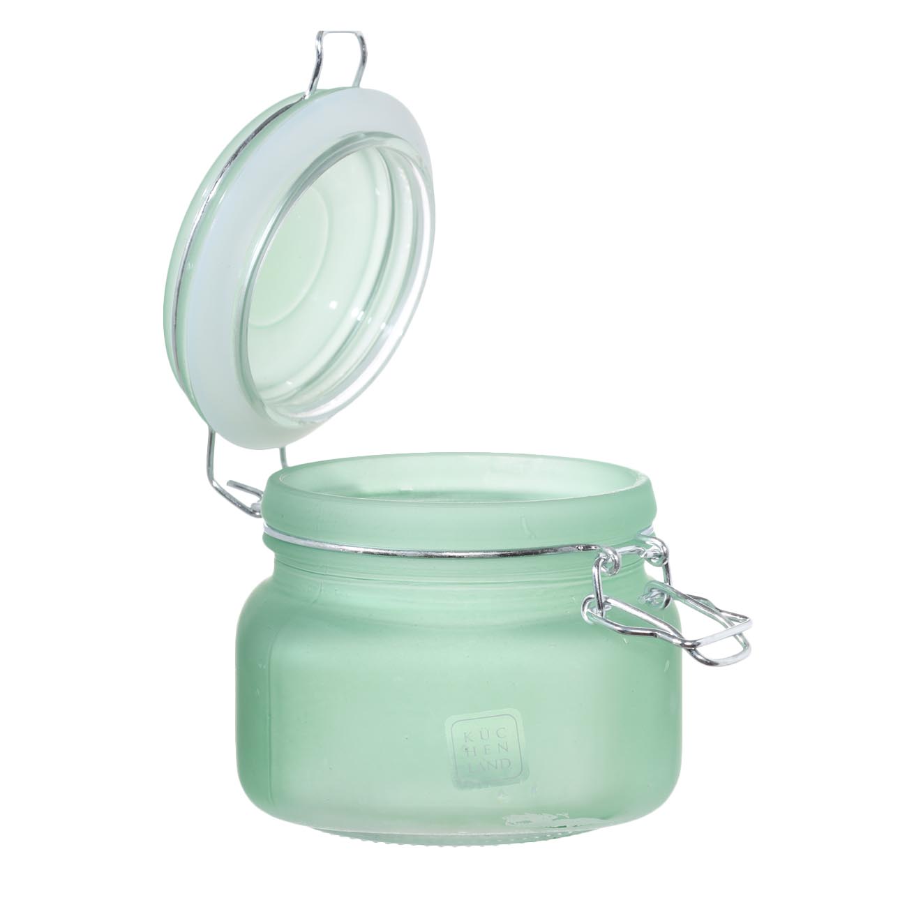 Food jar, 600 ml, with clip, glass / metal, green, Light kitchen изображение № 2
