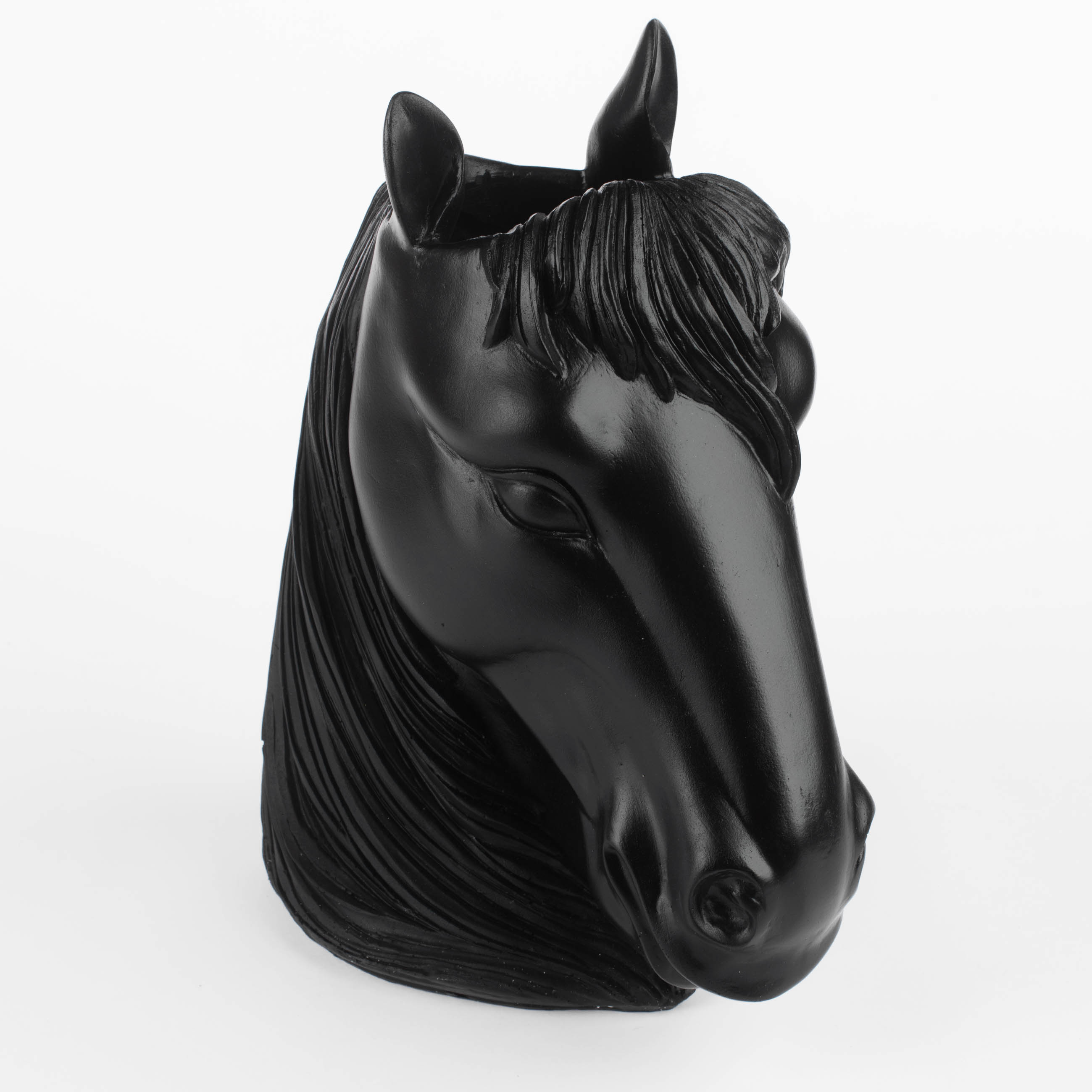 Decorative vase, 25 cm, polyresin, black, Horse head, Horse изображение № 3