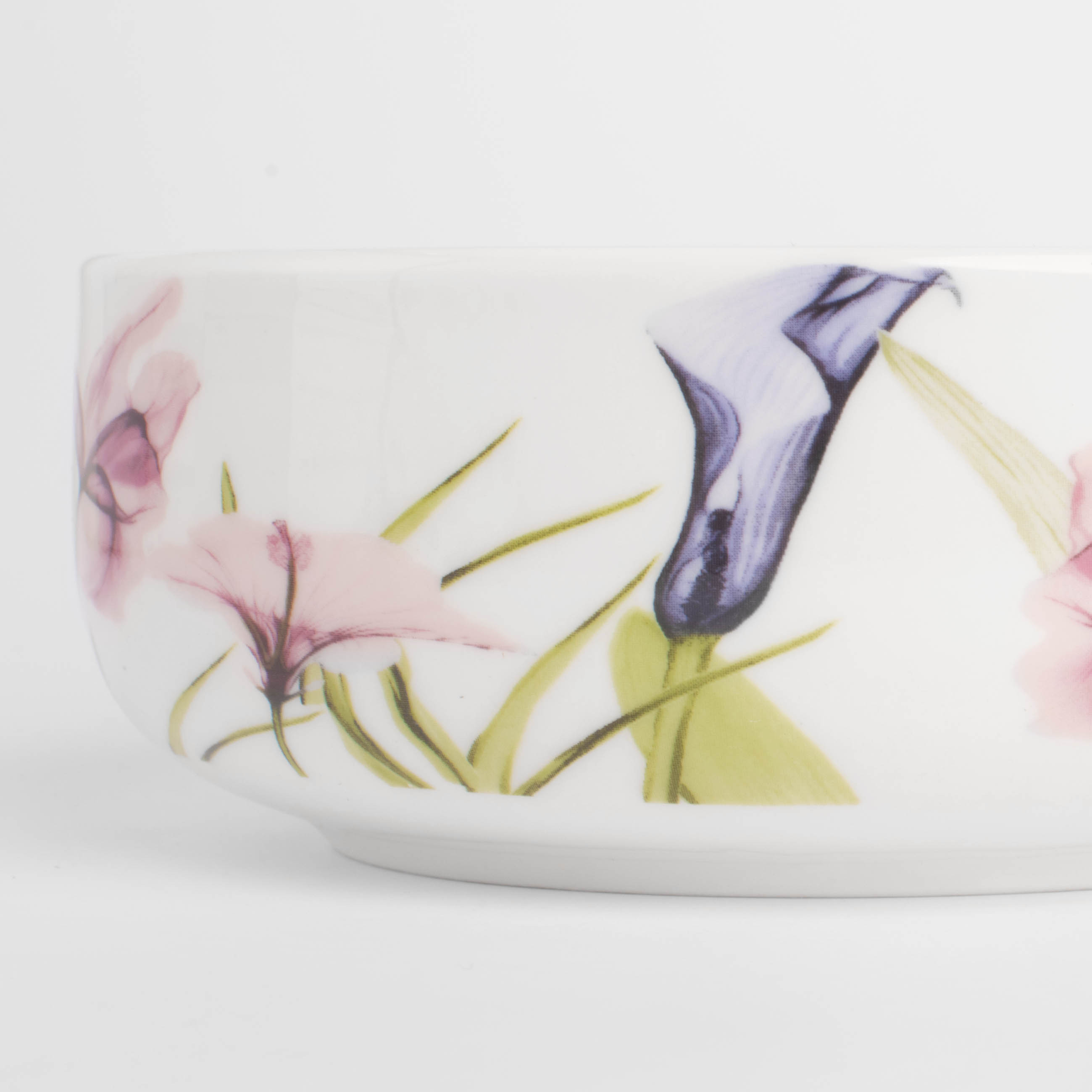 Salad bowl, 16x6 cm, 700 ml, porcelain N, white, Pastel flowers изображение № 5