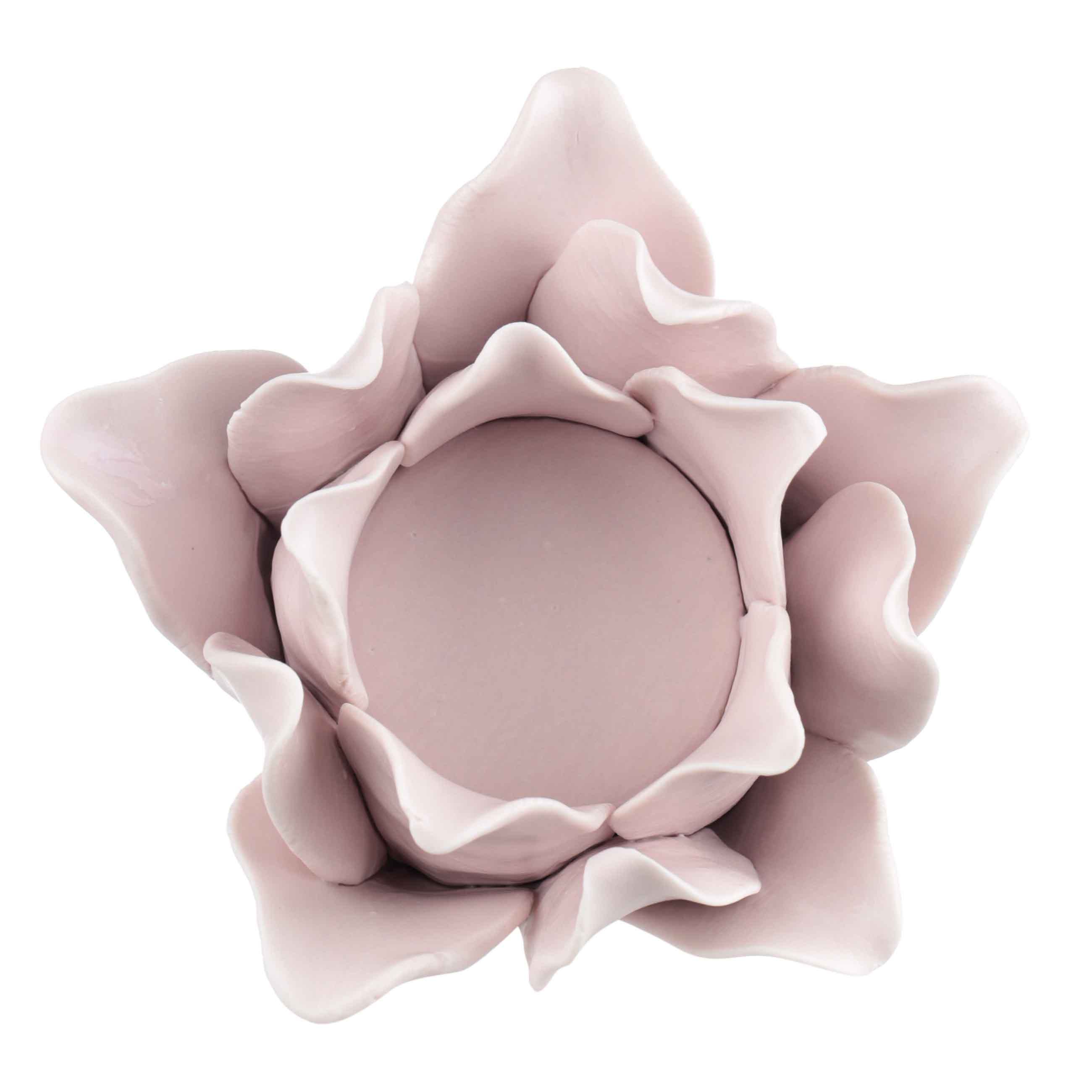 Candle holder, 10 cm, for tea candle, porcelain P, Pink, Flower, Magnolia изображение № 2