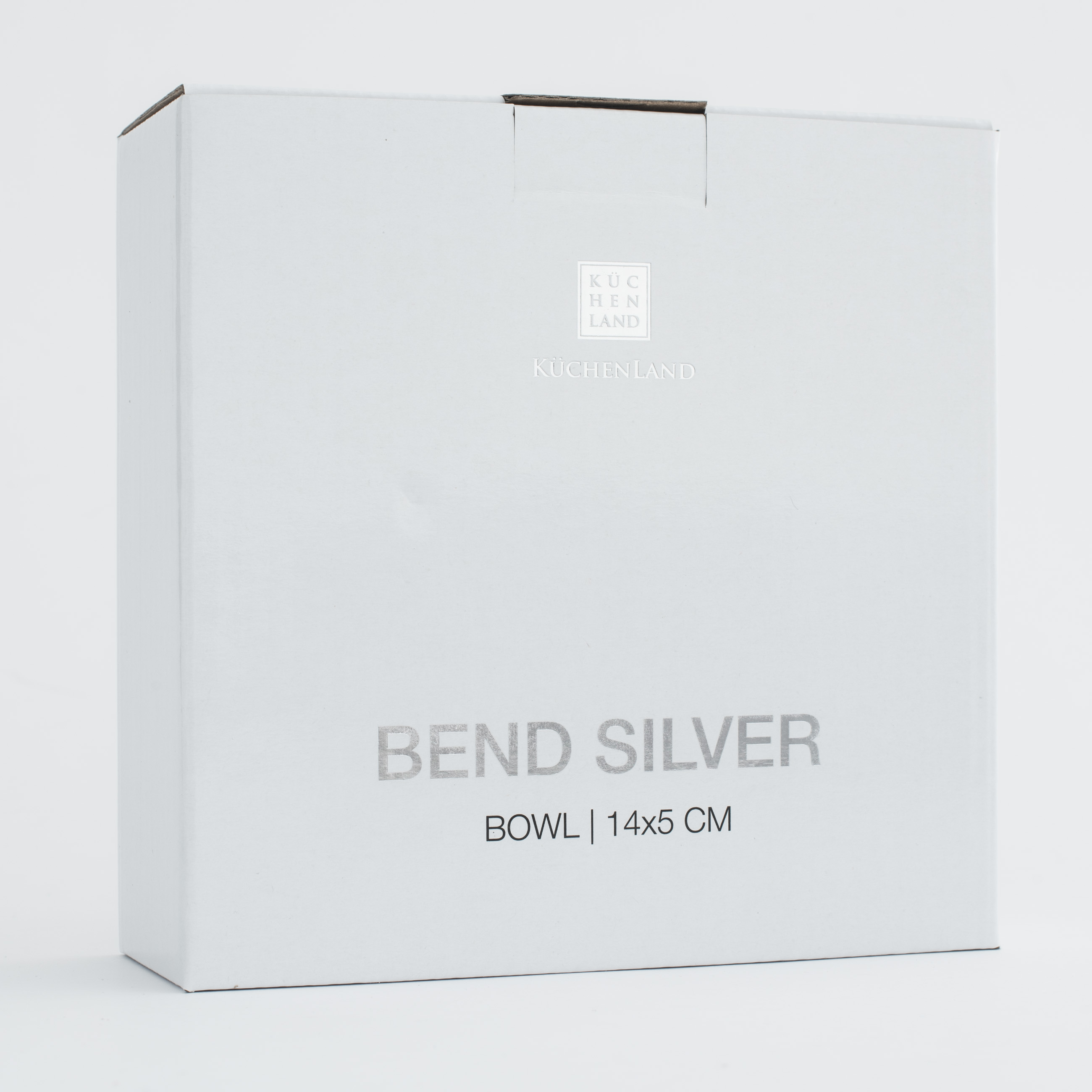 Bowl, 14x5 cm, porcelain F, white, Bend silver изображение № 6