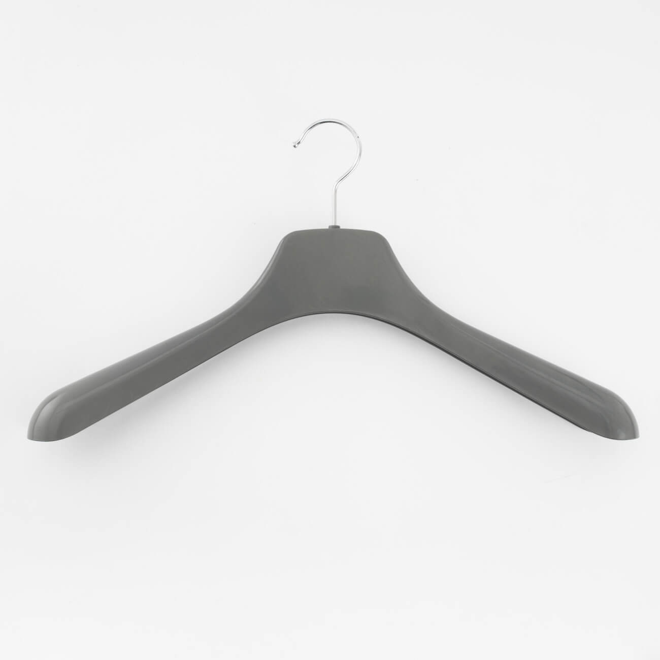 Coat hanger, 43 cm, for jackets and outerwear, plastic, grey изображение № 1