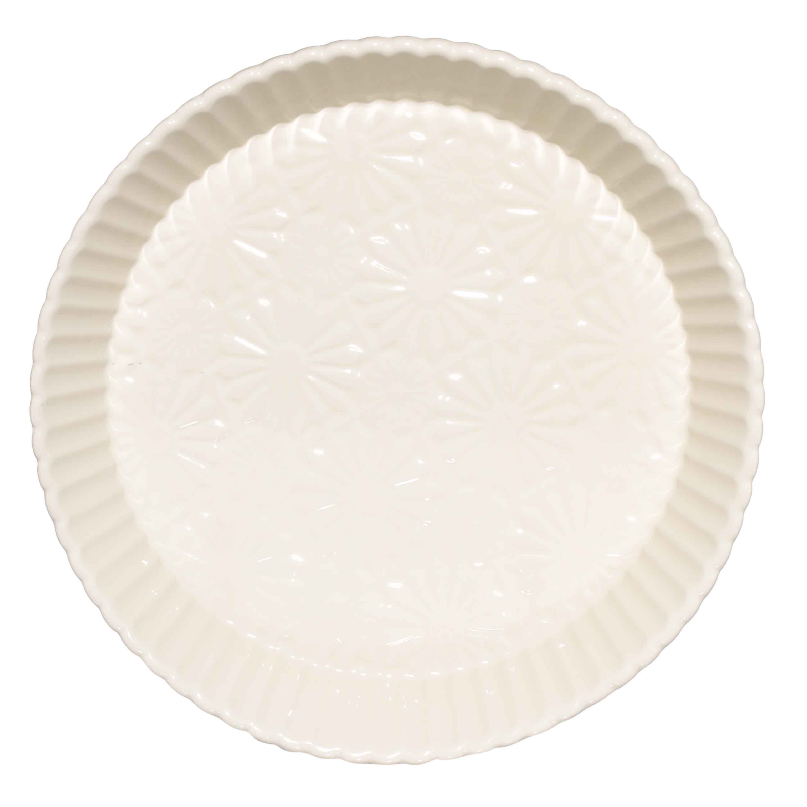 Baking dish, 25 cm, ceramic, milk, Flowers, Ricadi изображение № 2