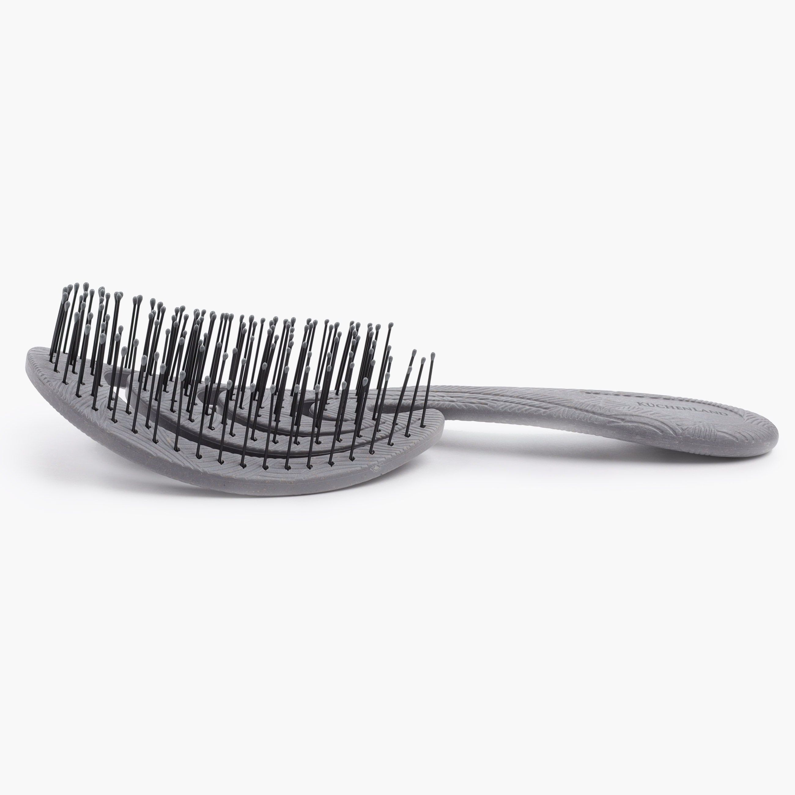 Hair massage comb, 22 cm, vegetable fiber / plastic, Grey, Zipo изображение № 3