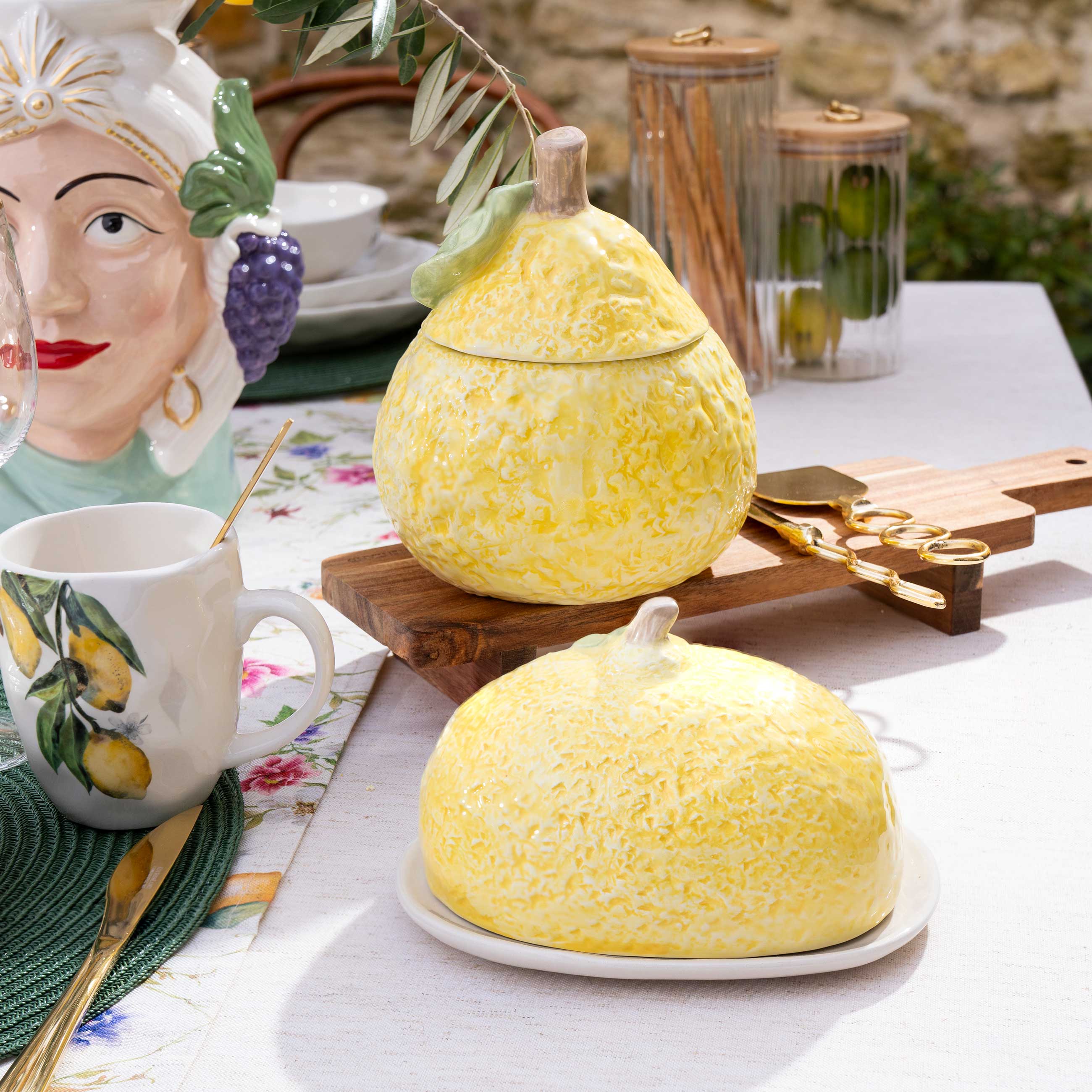 Oil pan, 18 cm, ceramic, oval, yellow, Lemon, Sicily in bloom изображение № 7