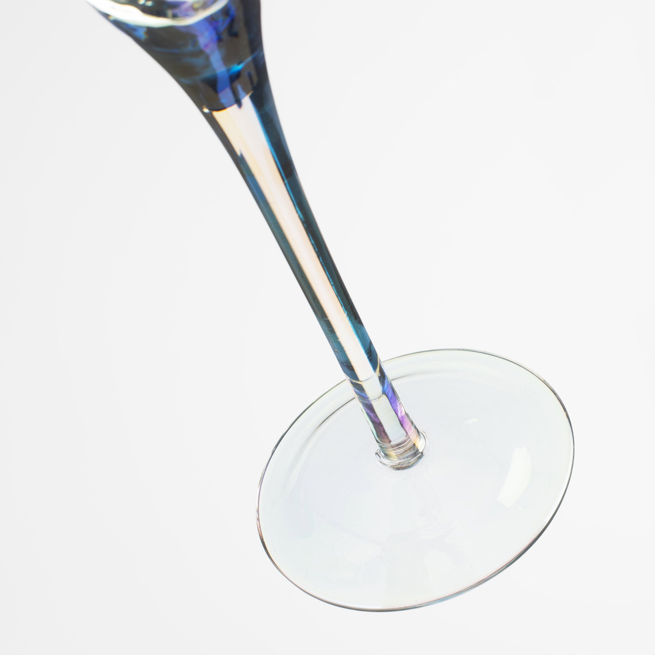 Champagne glass, 275 ml, 2 pcs, glass, mother of pearl, Ripply polar изображение № 6