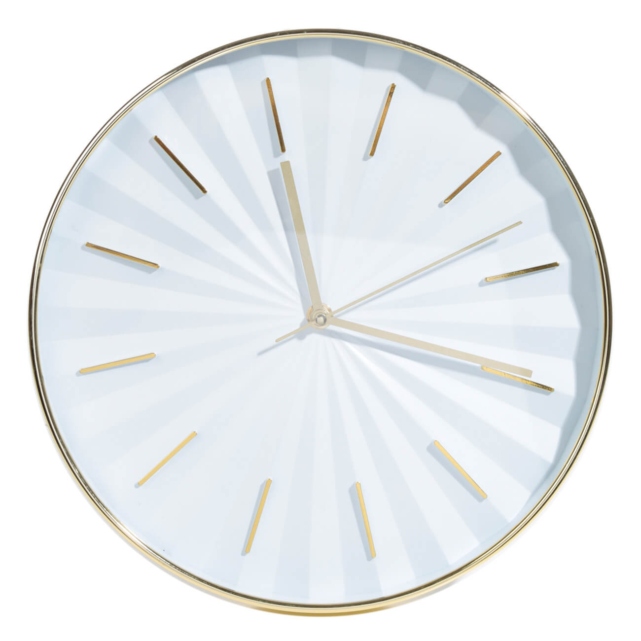 Wall clock, 30 cm, plastic, round, golden white, Fantastic gold изображение № 1