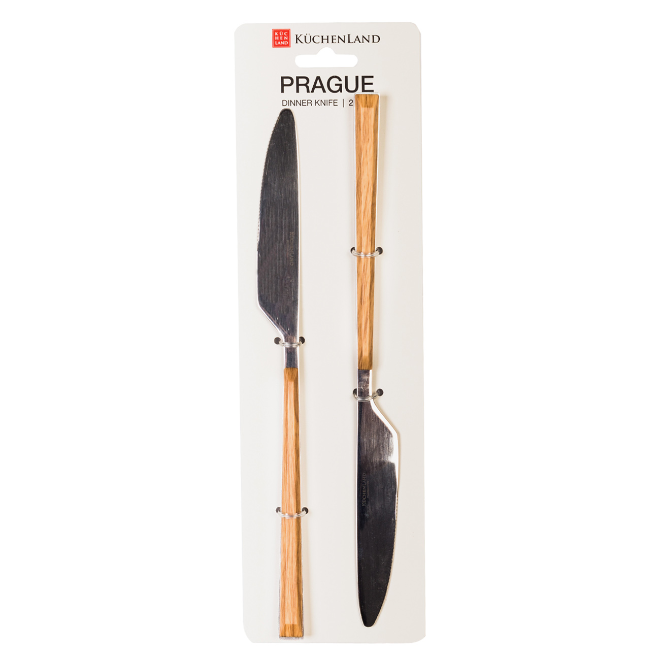 Table knife, 2 pcs, steel / plastic, brown, Prague изображение № 2