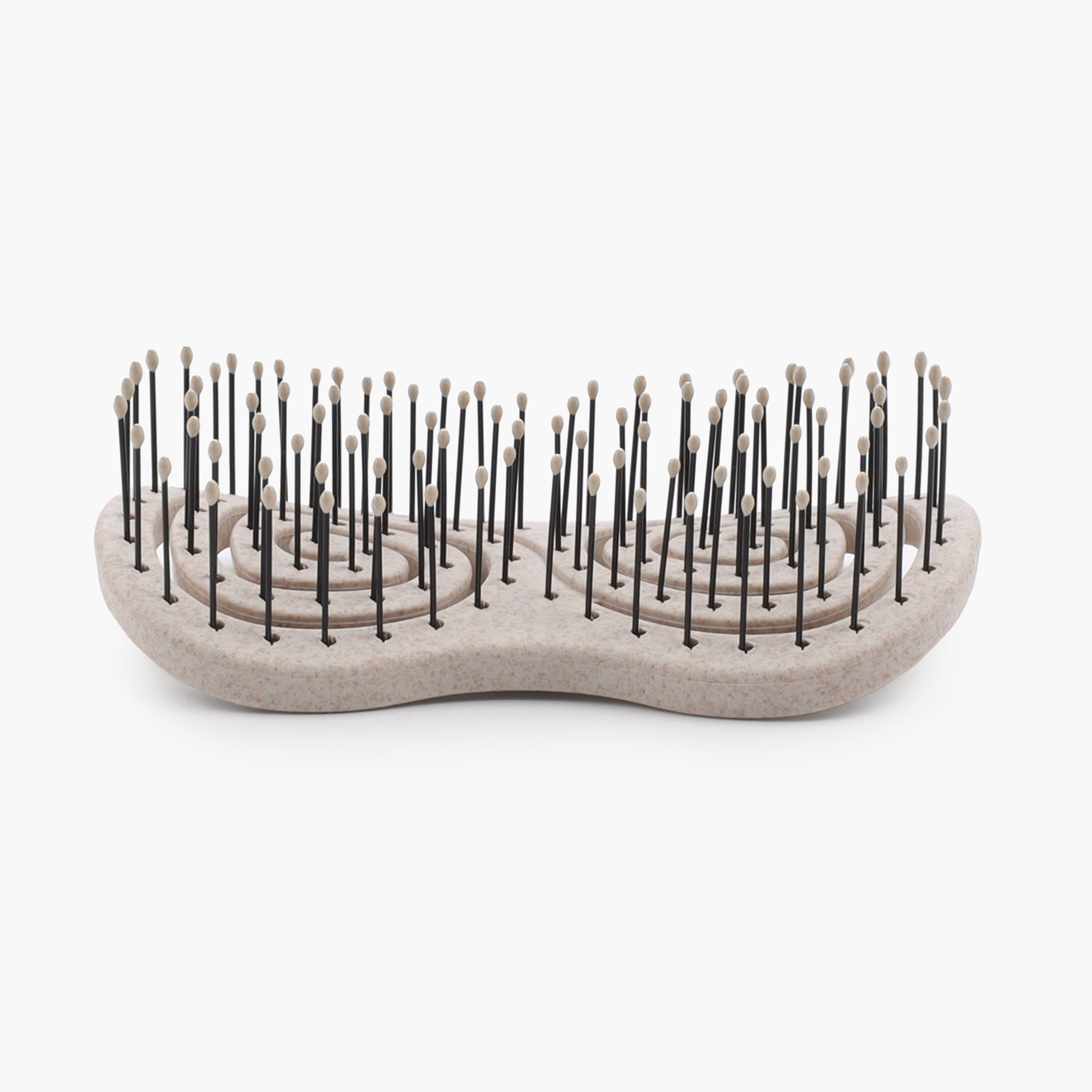 Hair massage comb, 9 cm, travel, vegetable fiber / plastic, beige, Zipo изображение № 3
