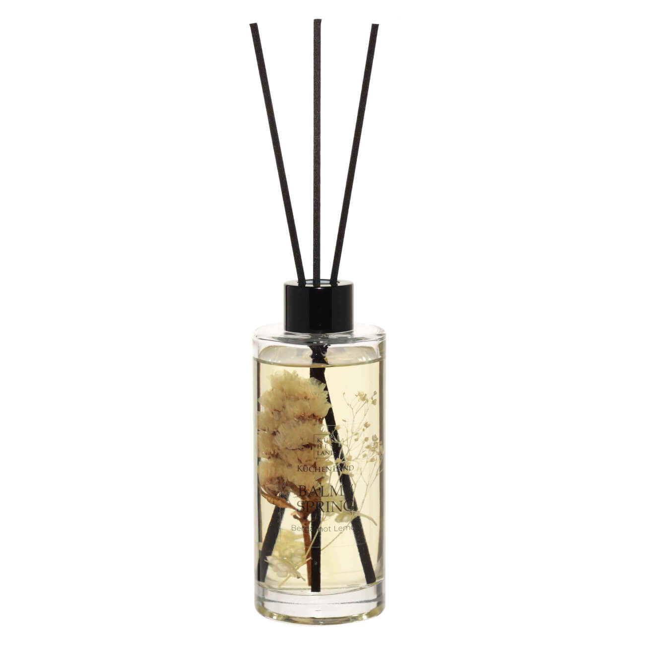 Perfume diffuser, 180 ml, with dried flowers, Bergamot Lemon, Balmy spring изображение № 1