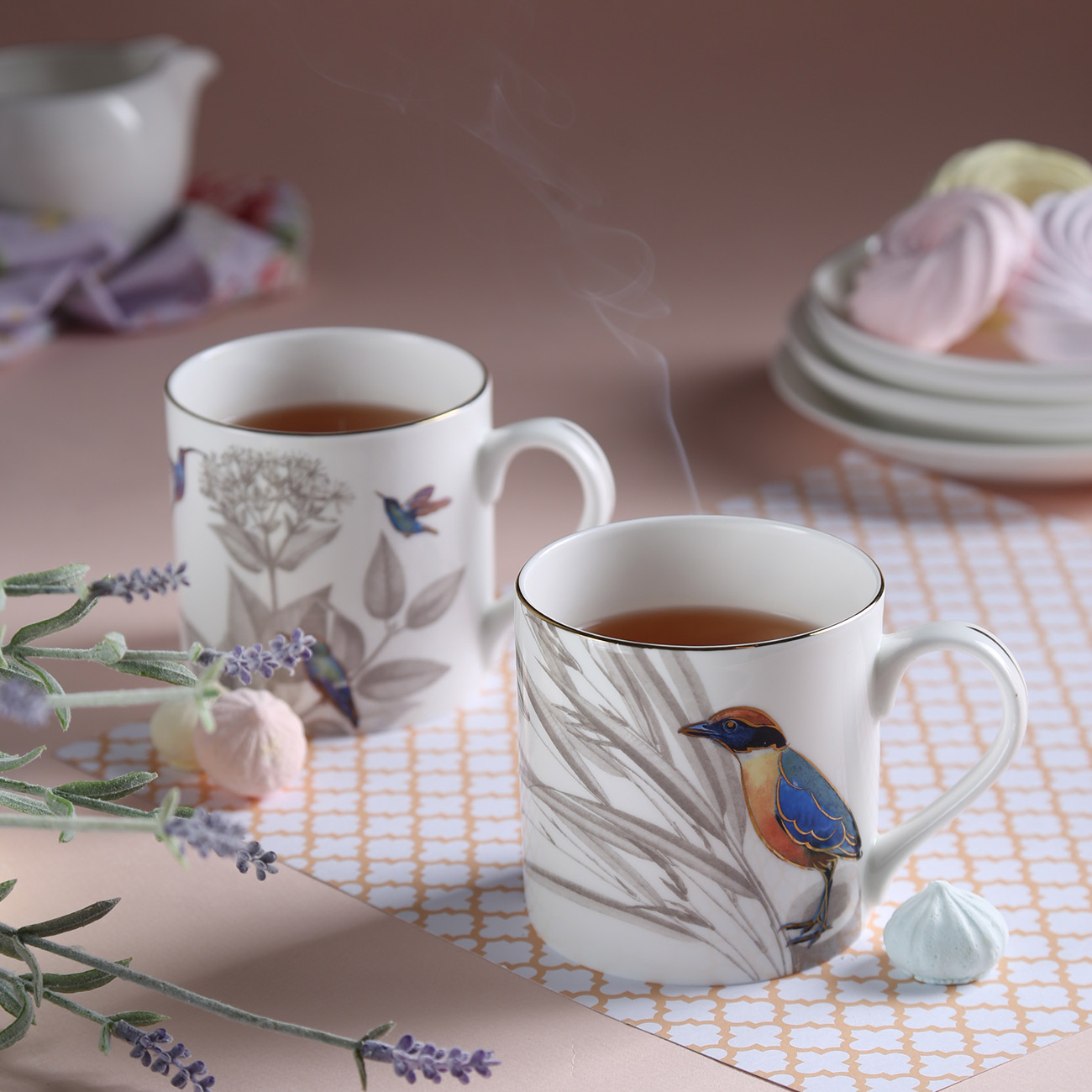 Mug, 380 ml, 2 pcs, porcelain F, Paradise bird изображение № 5