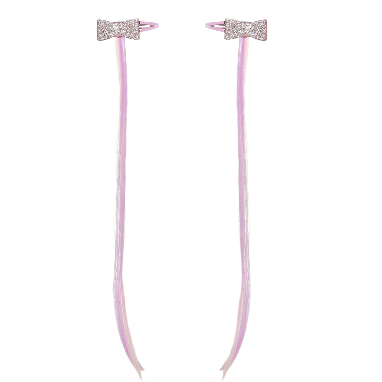 Hair clip, 37 cm, 2 pcs, children's, with strands, polyurethane / metal, Bows, Hairstyle изображение № 1