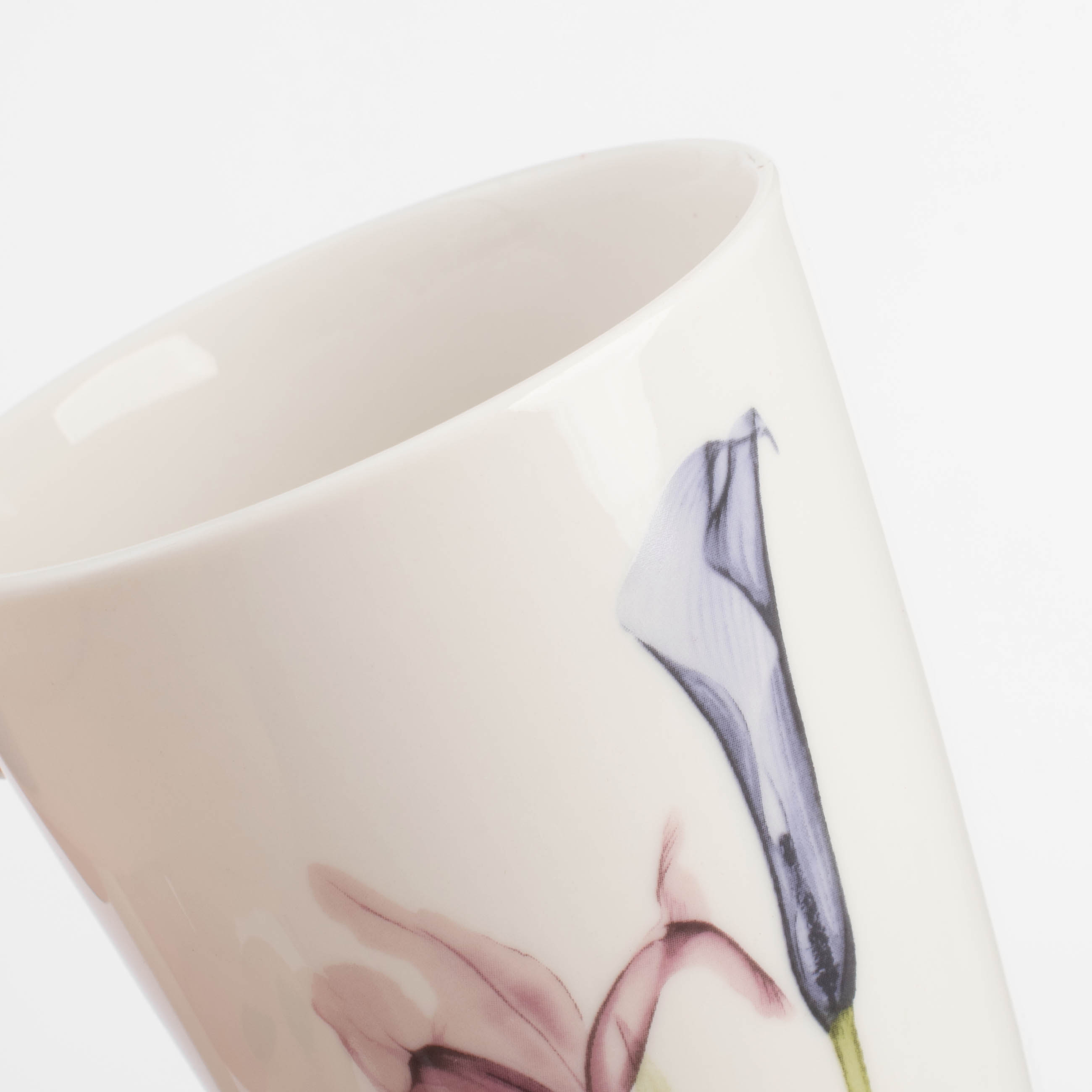 Mug, 420 ml, porcelain N, white, Pastel flowers изображение № 4