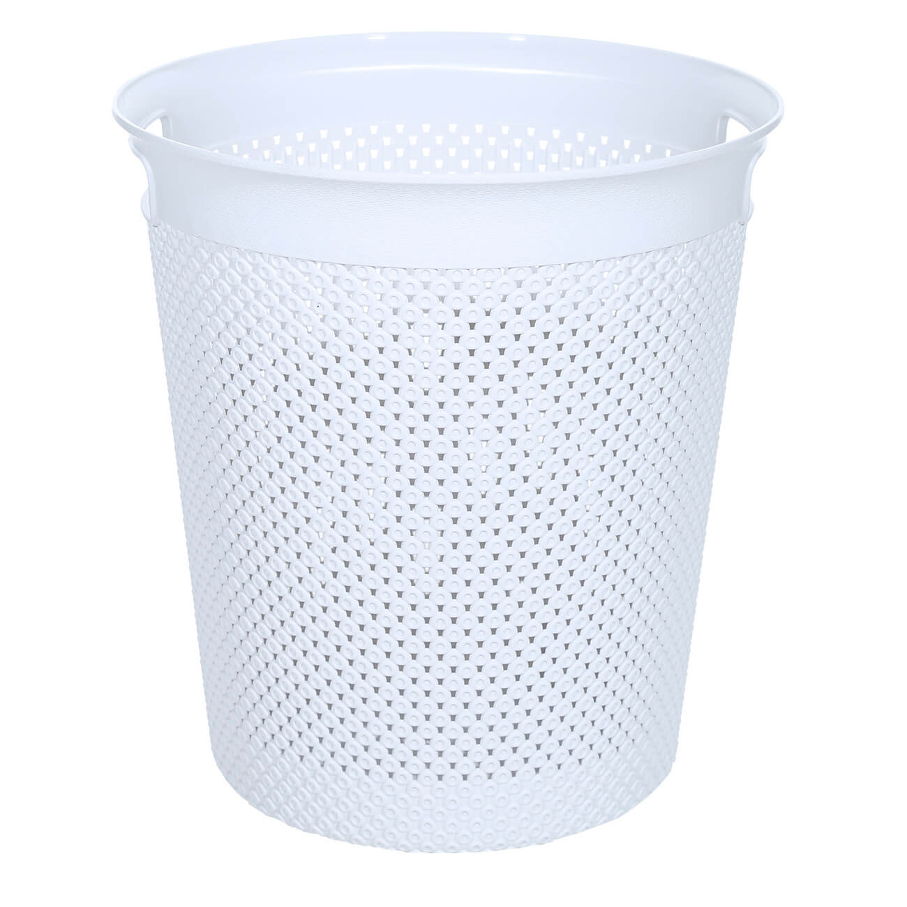 Paper basket, 28x30 cm, plastic, round, white, Grid изображение № 1