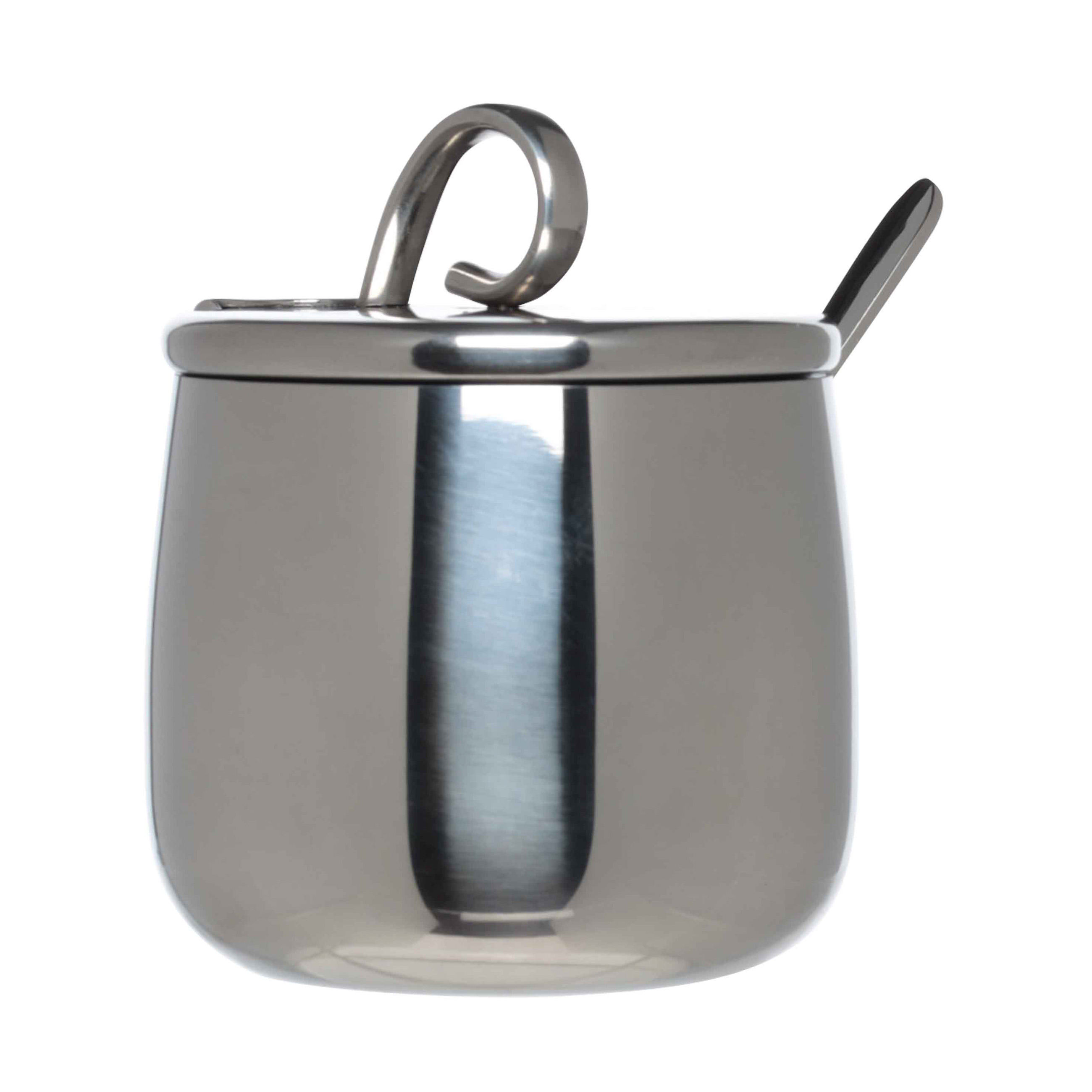 Sugar bowl, 10 cm, 210 ml, with spoon, steel, Classic изображение № 2
