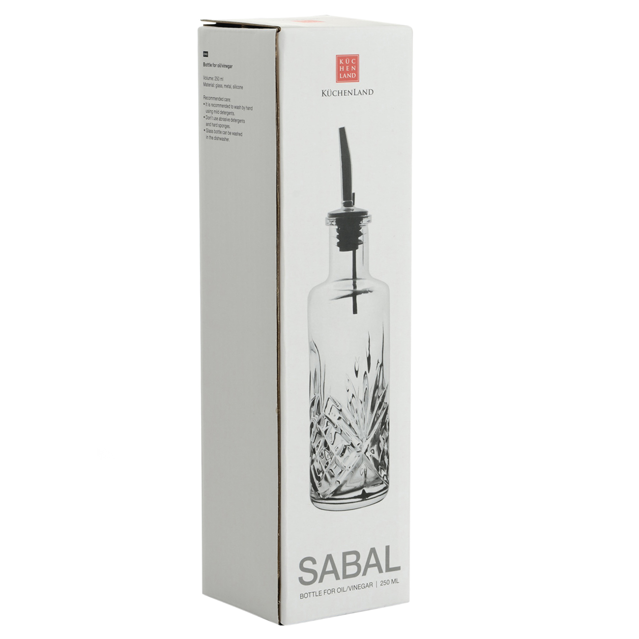 Oil or vinegar bottle, 250 ml, with dispenser, glass R / steel, Sabal изображение № 3