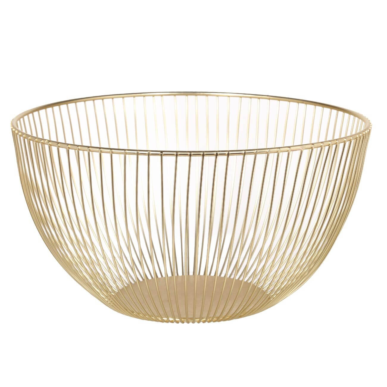 Fruit basket, 25 cm, metal, golden, Twist gold изображение № 1