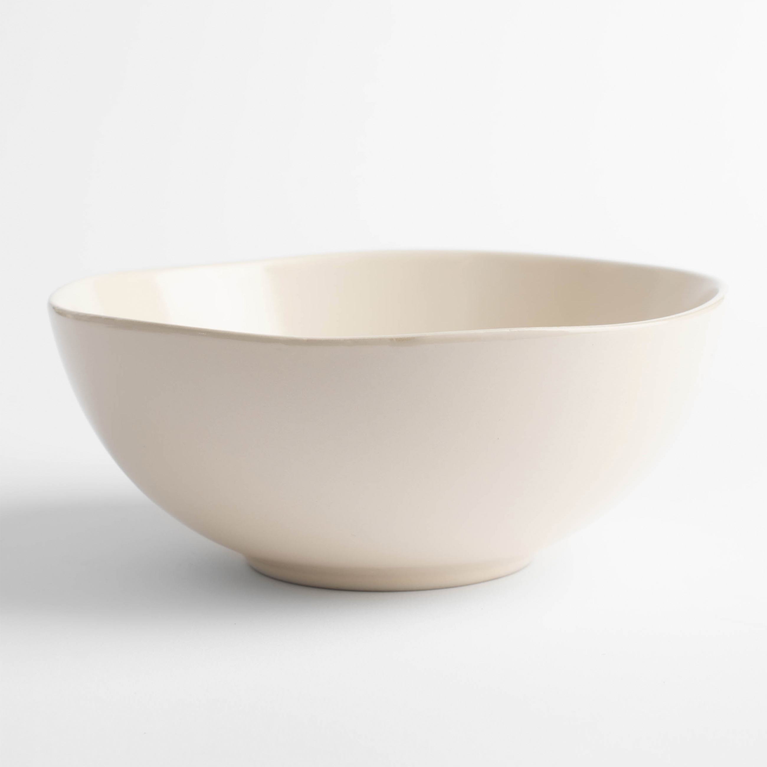 Salad bowl, 16x6 cm, 650 ml, ceramic, cream, Uneven edge, Verso изображение № 3