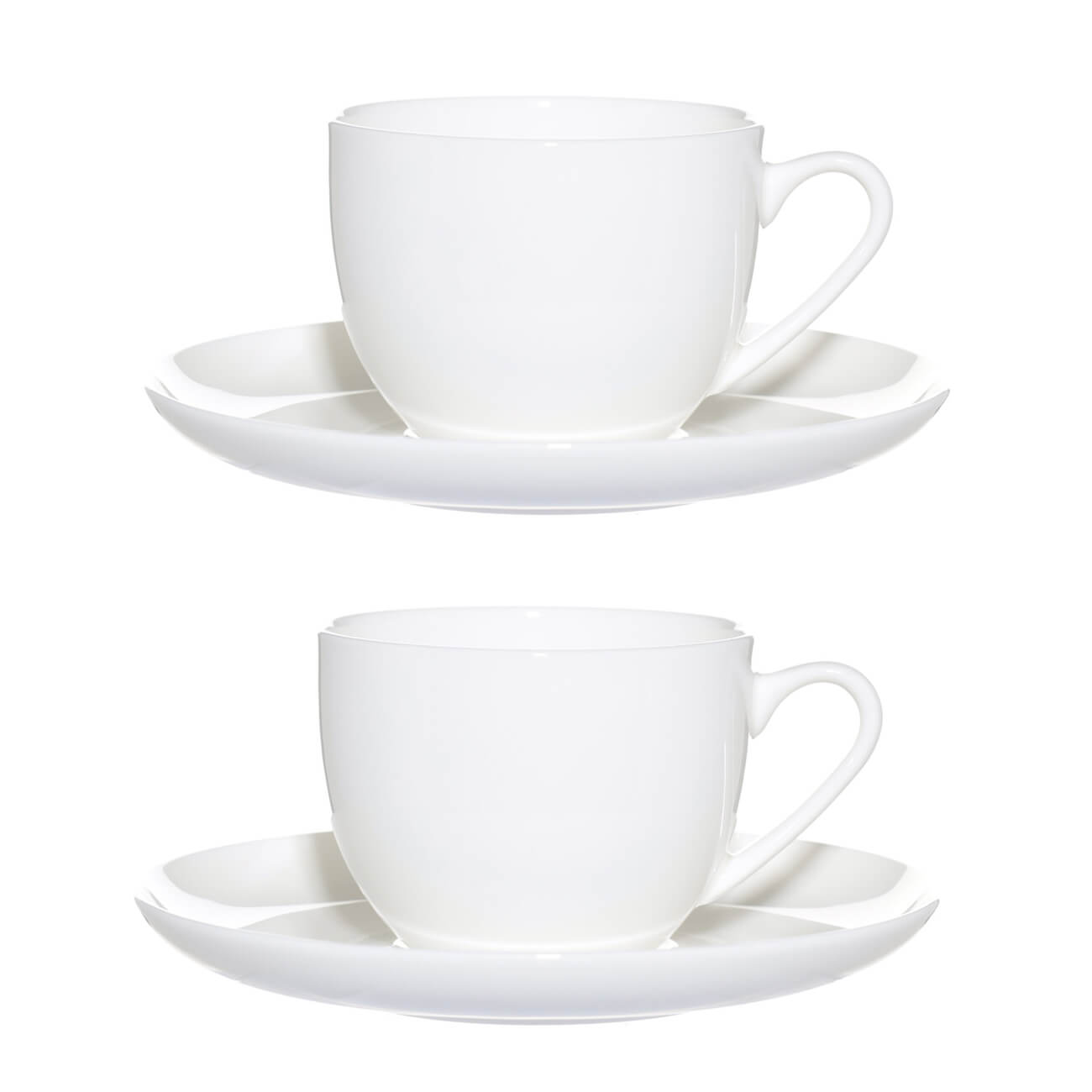 Tea pair, 2 pers, 4 items, 250 ml, porcelain F, white, Ideal white изображение № 1