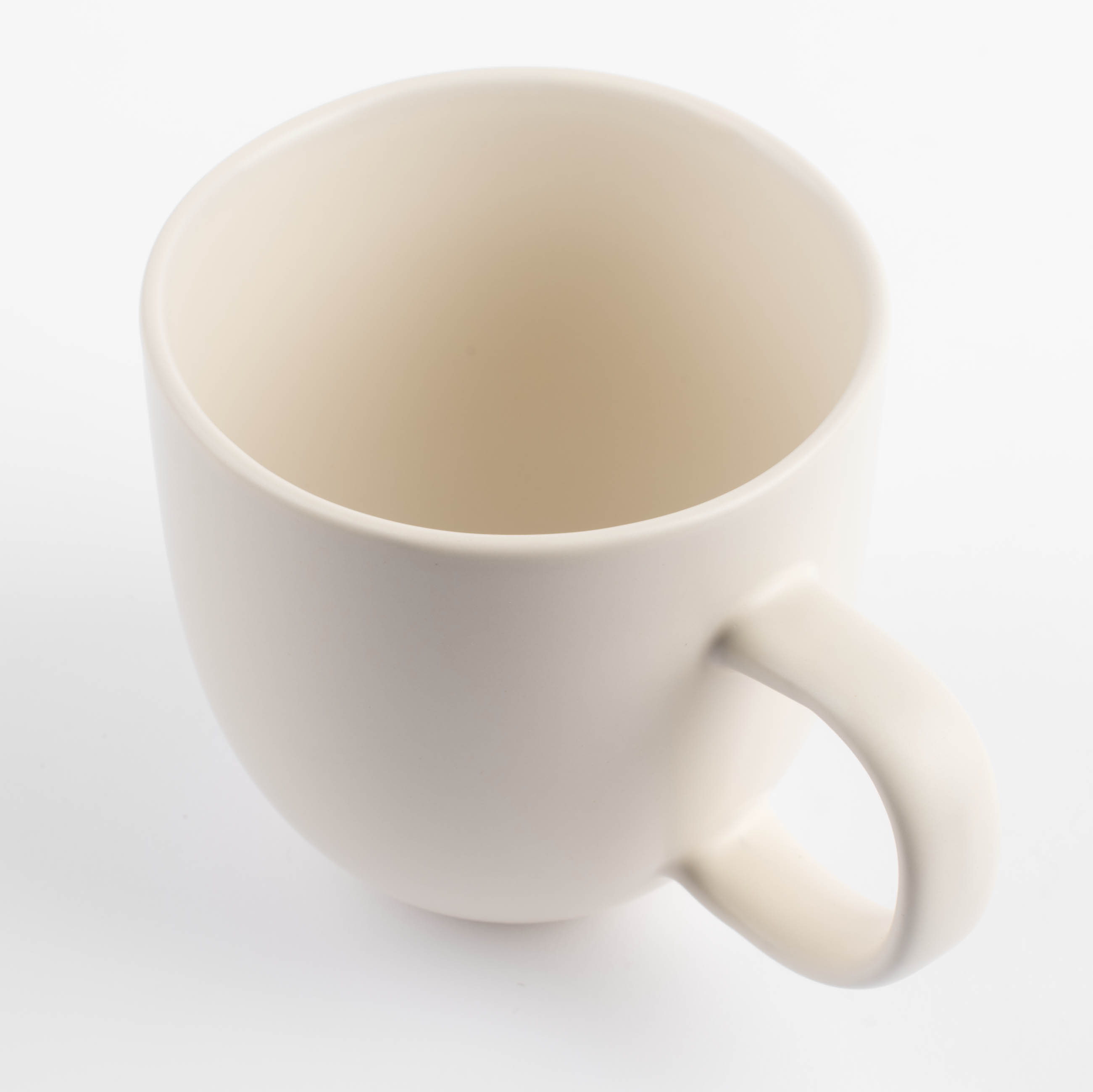 Mug, 390 ml, ceramic, cream, Uneven edge, Verso изображение № 4