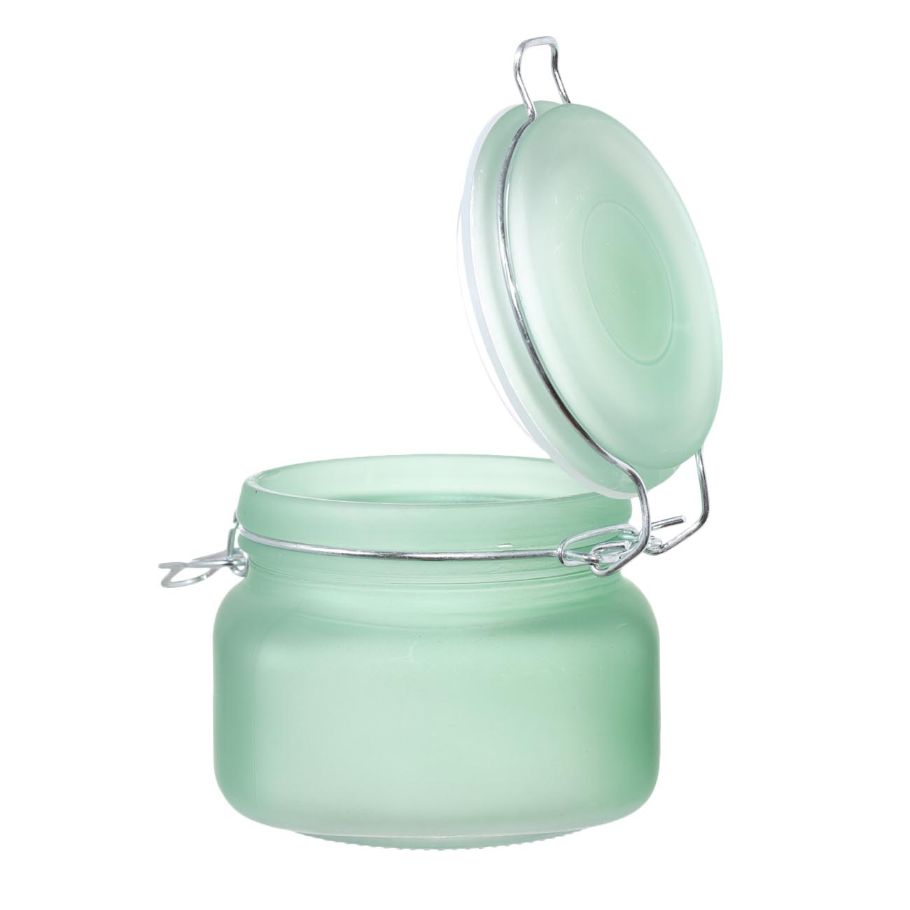 Food jar, 600 ml, with clip, glass / metal, green, Light kitchen изображение № 3