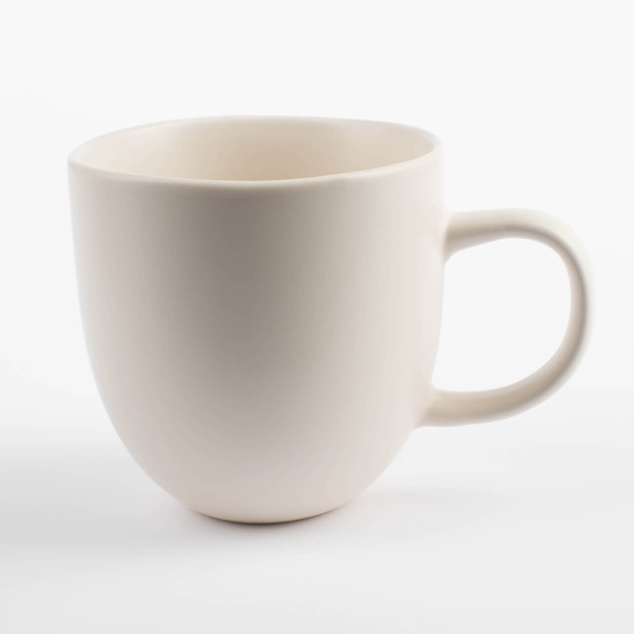 Mug, 390 ml, ceramic, cream, Uneven edge, Verso изображение № 1