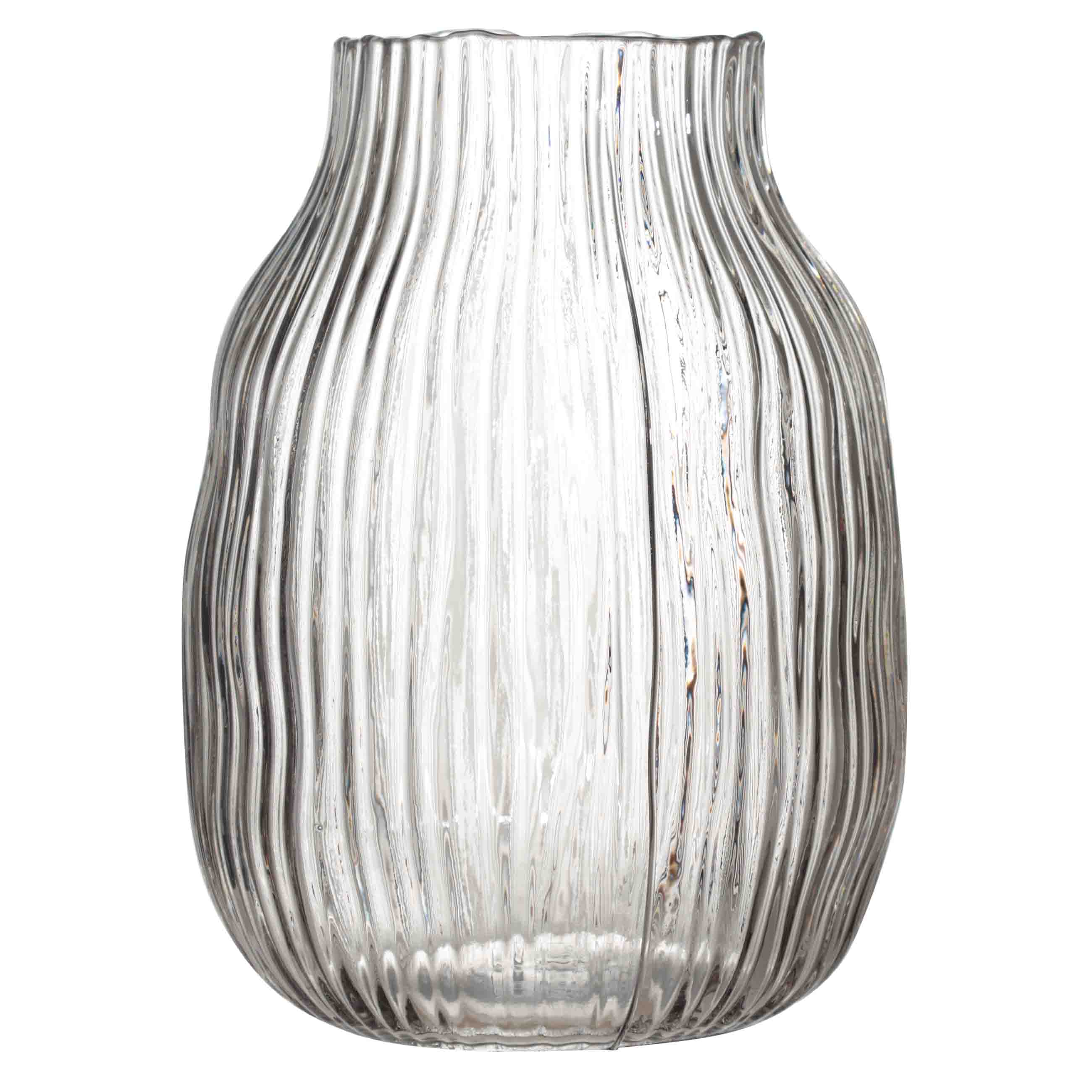 Flower vase, 24 cm, glass, sand, Stripes изображение № 2