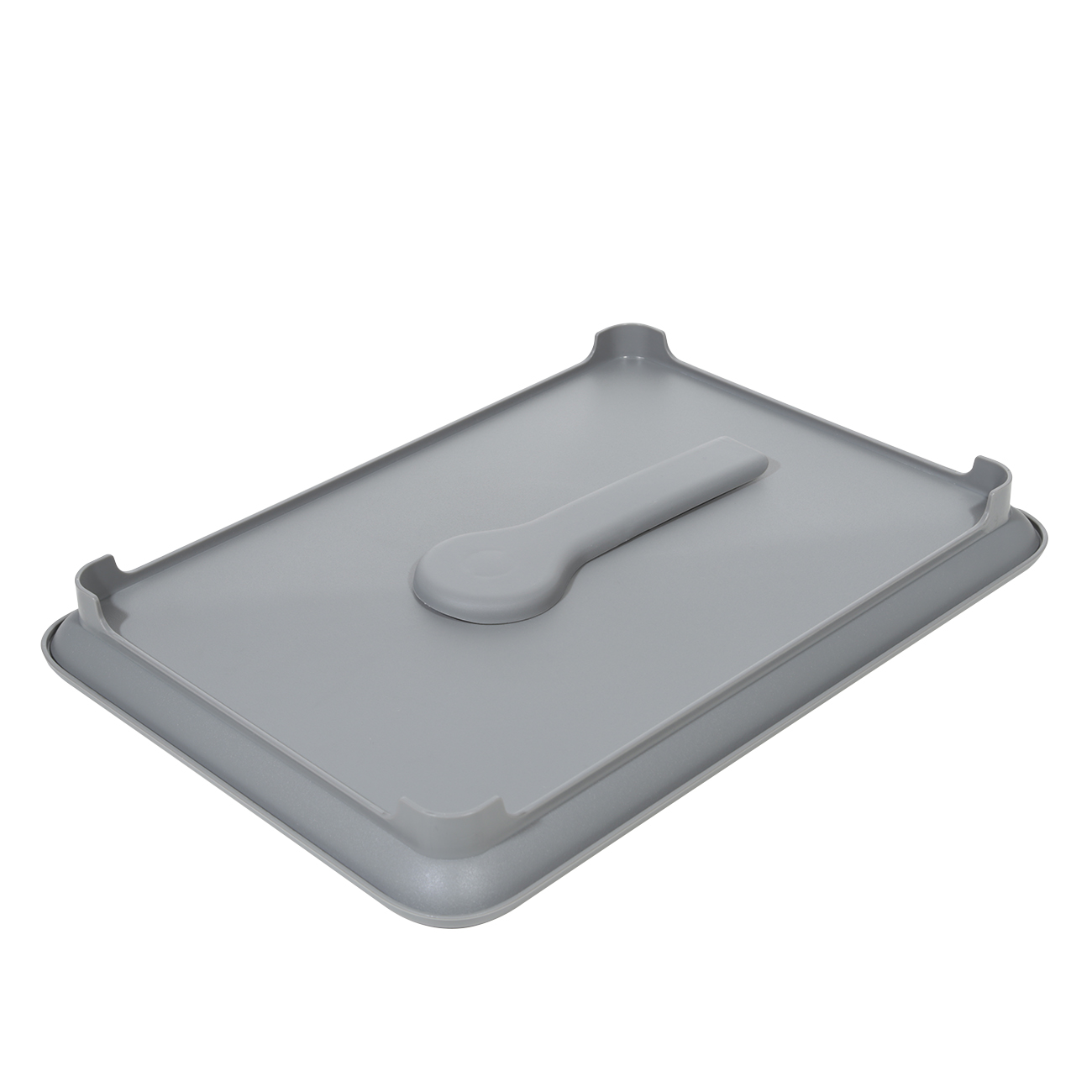Dish rack, 43x31 cm, with tray, with drain, metal / plastic, light grey, Keepin изображение № 6