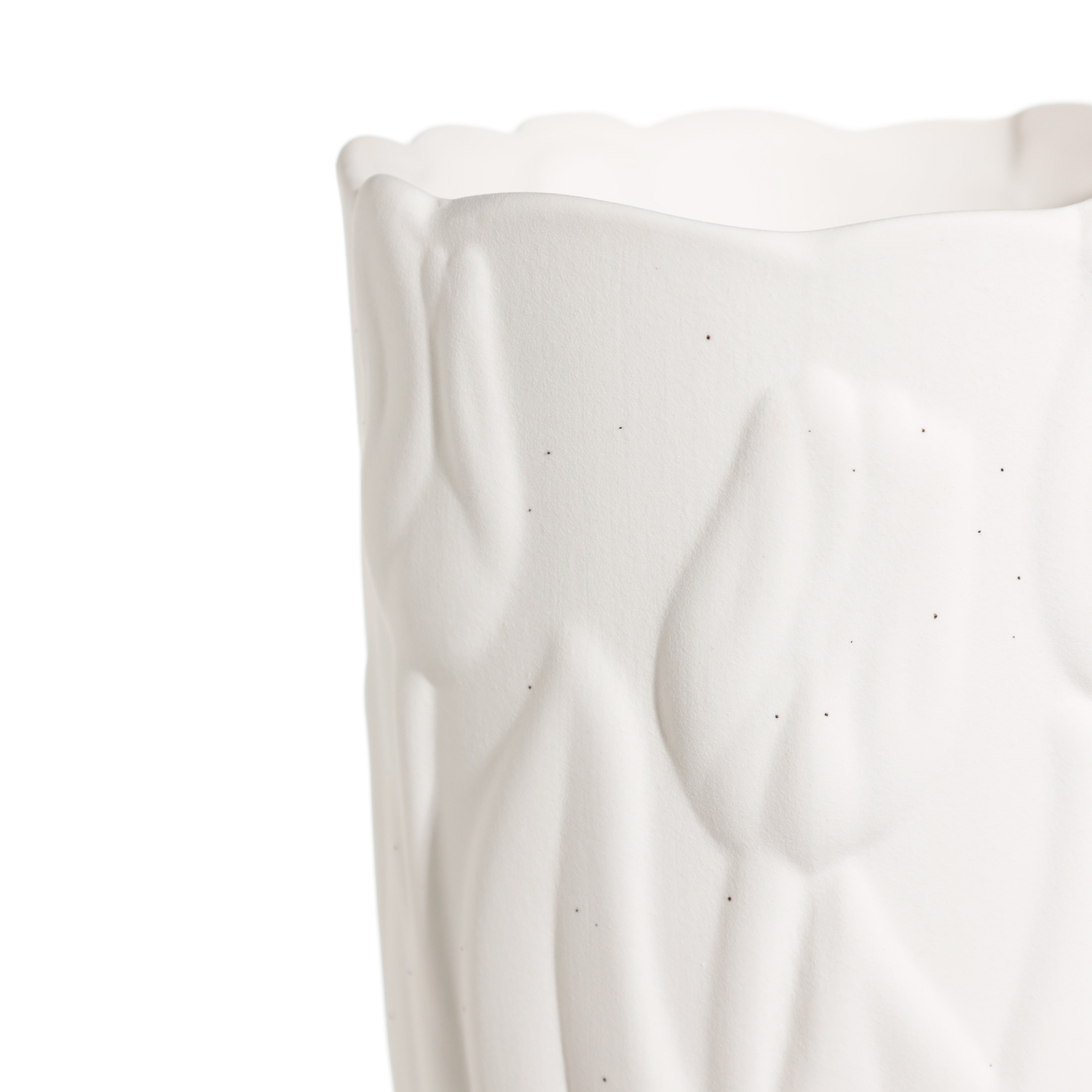 Flower vase, 20 cm, decorative, porcelain P, white, speckled, Tulips, Tulip изображение № 3