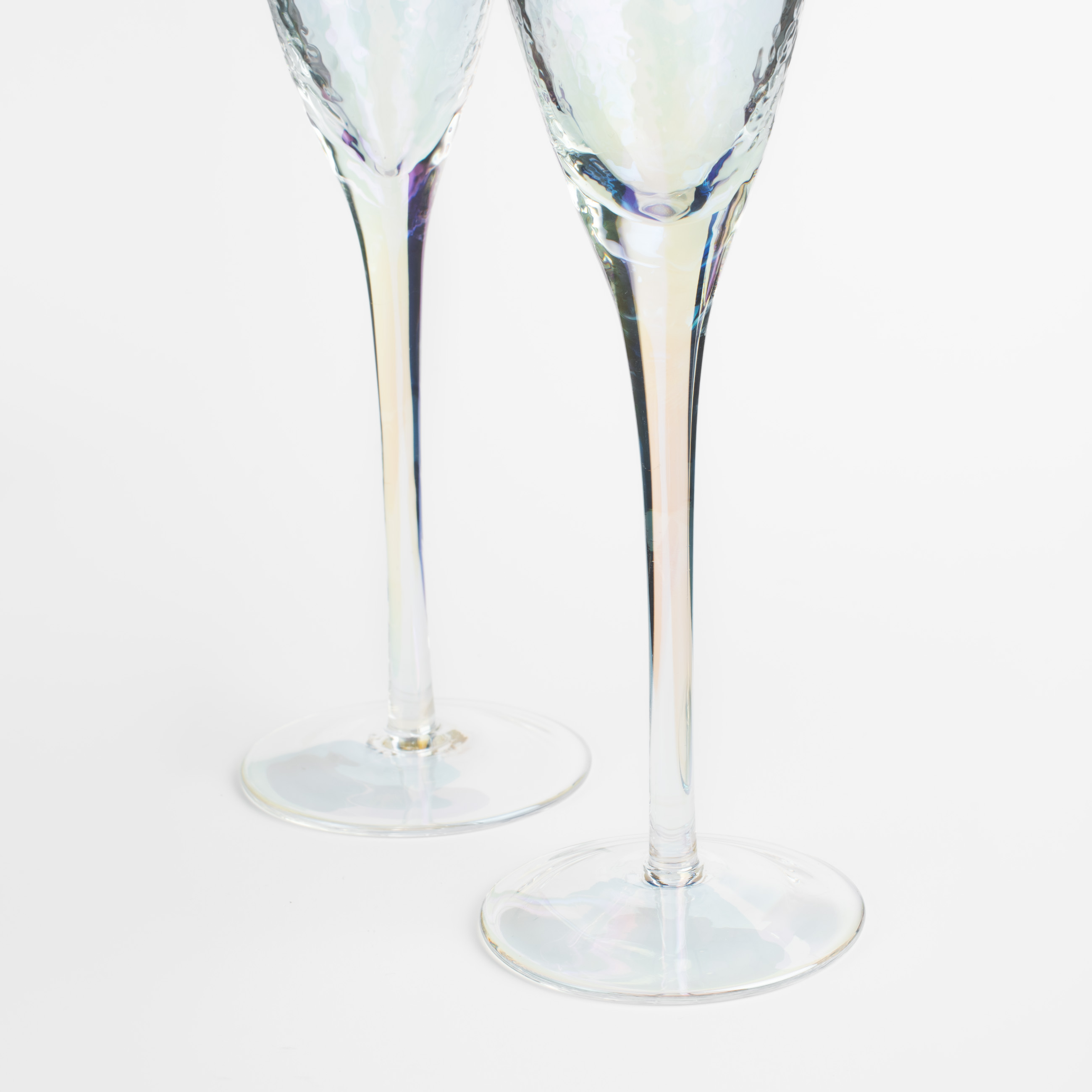 Champagne glass, 275 ml, 2 pcs, glass, mother of pearl, Ripply polar изображение № 4