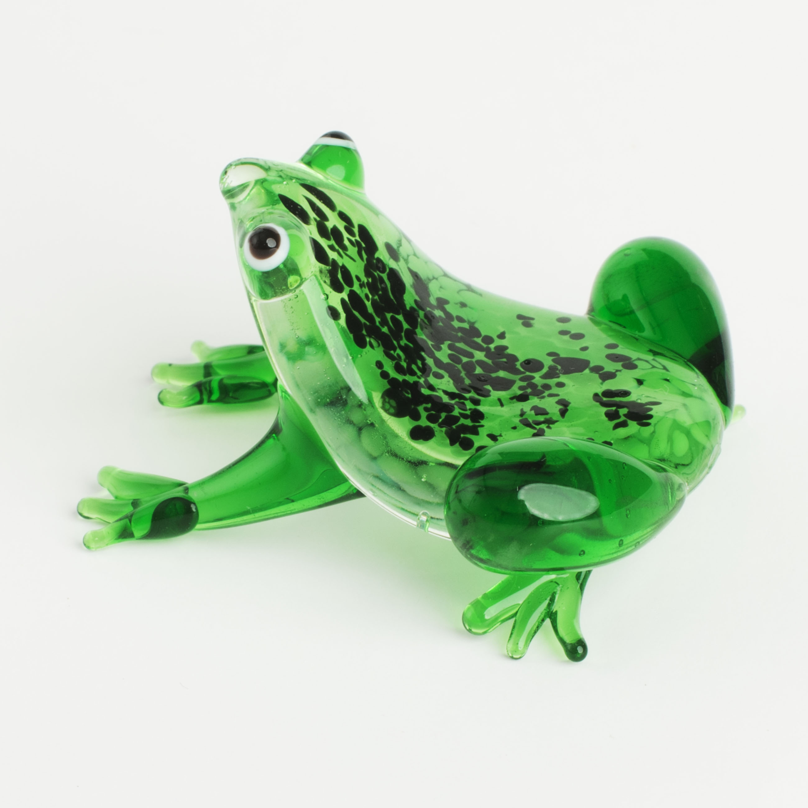 Statuette, 5 cm, glass, green, Frog, Vitreous изображение № 3