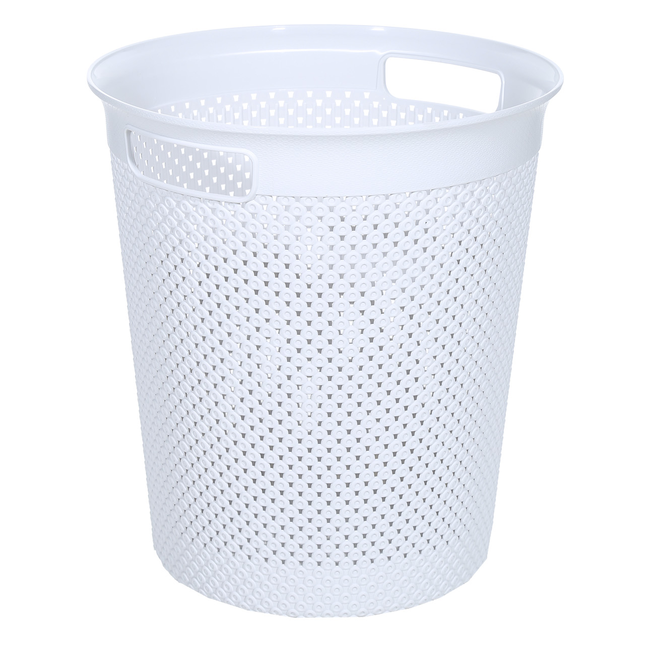 Paper basket, 28x30 cm, plastic, round, white, Grid изображение № 2