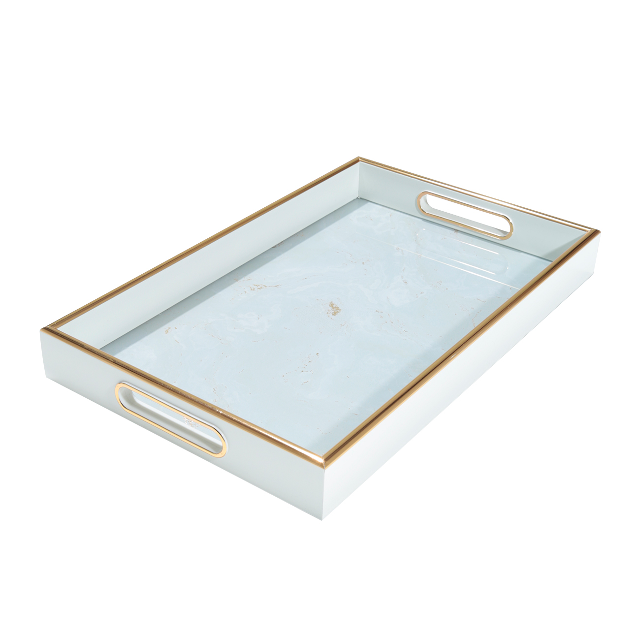 Tray, 25x40 cm, plastic / glass, rectangular, Marble, Maniera изображение № 2