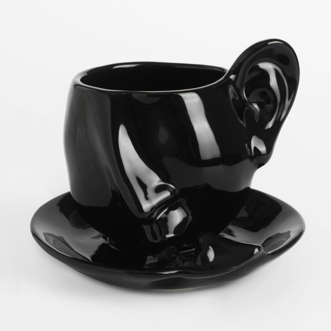Tea pair, 1 persons, 2 items, 320 ml, ceramic, black, Kiss, Baise изображение № 1