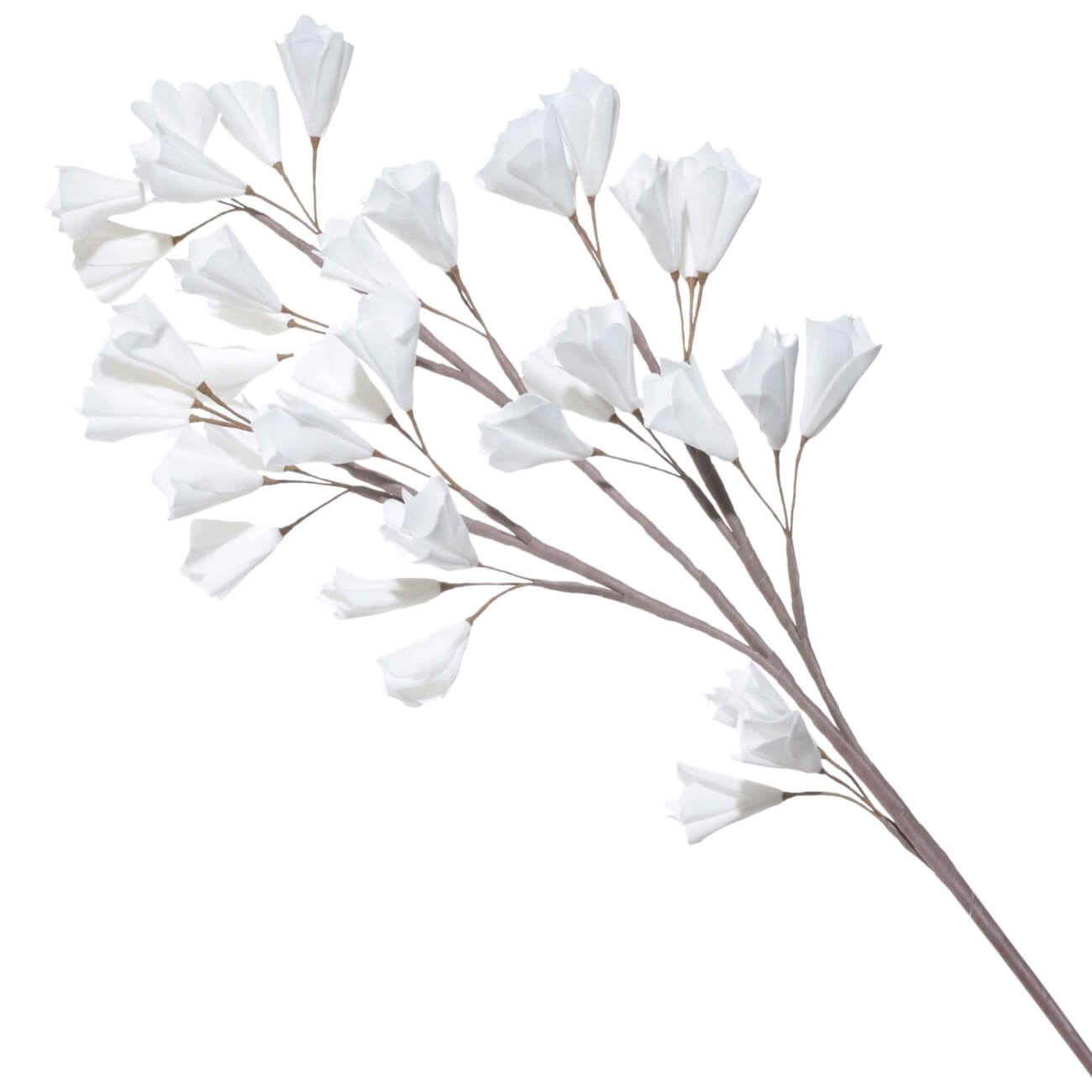 Decorative branch, 1 m, polyethylene / metal, White flowers, Paradise garden изображение № 1
