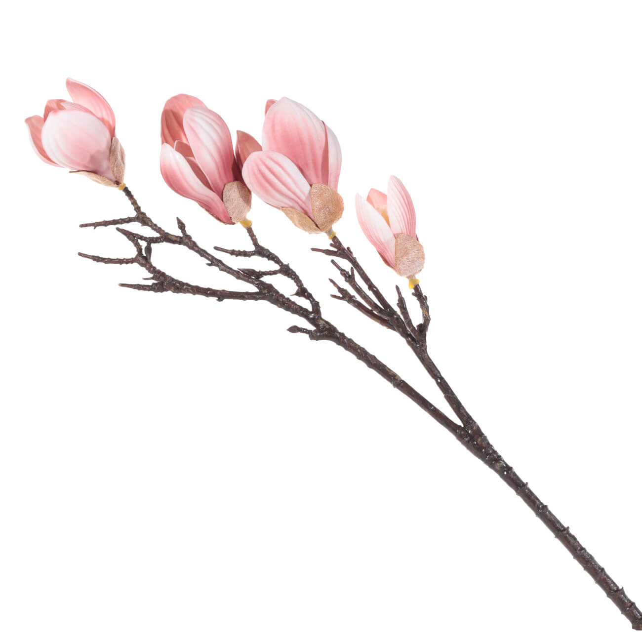 Decorative branch, 55 cm, plastic / steel, Pink magnolia, Magnolia изображение № 1
