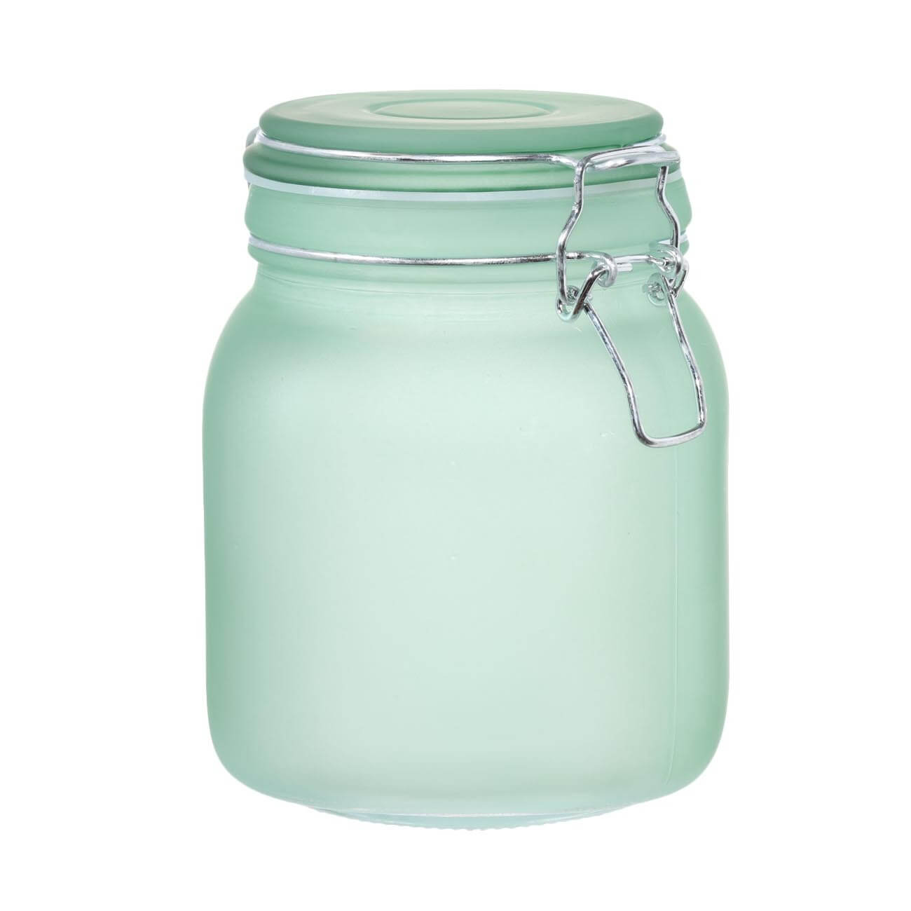 Food jar, 900 ml, with clip, glass / metal, green, Light kitchen изображение № 1