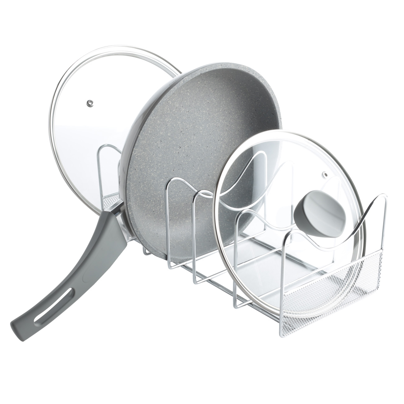 Stand-organizer for pans and lids, 16x35 cm, 6 otd, metal, Method изображение № 2