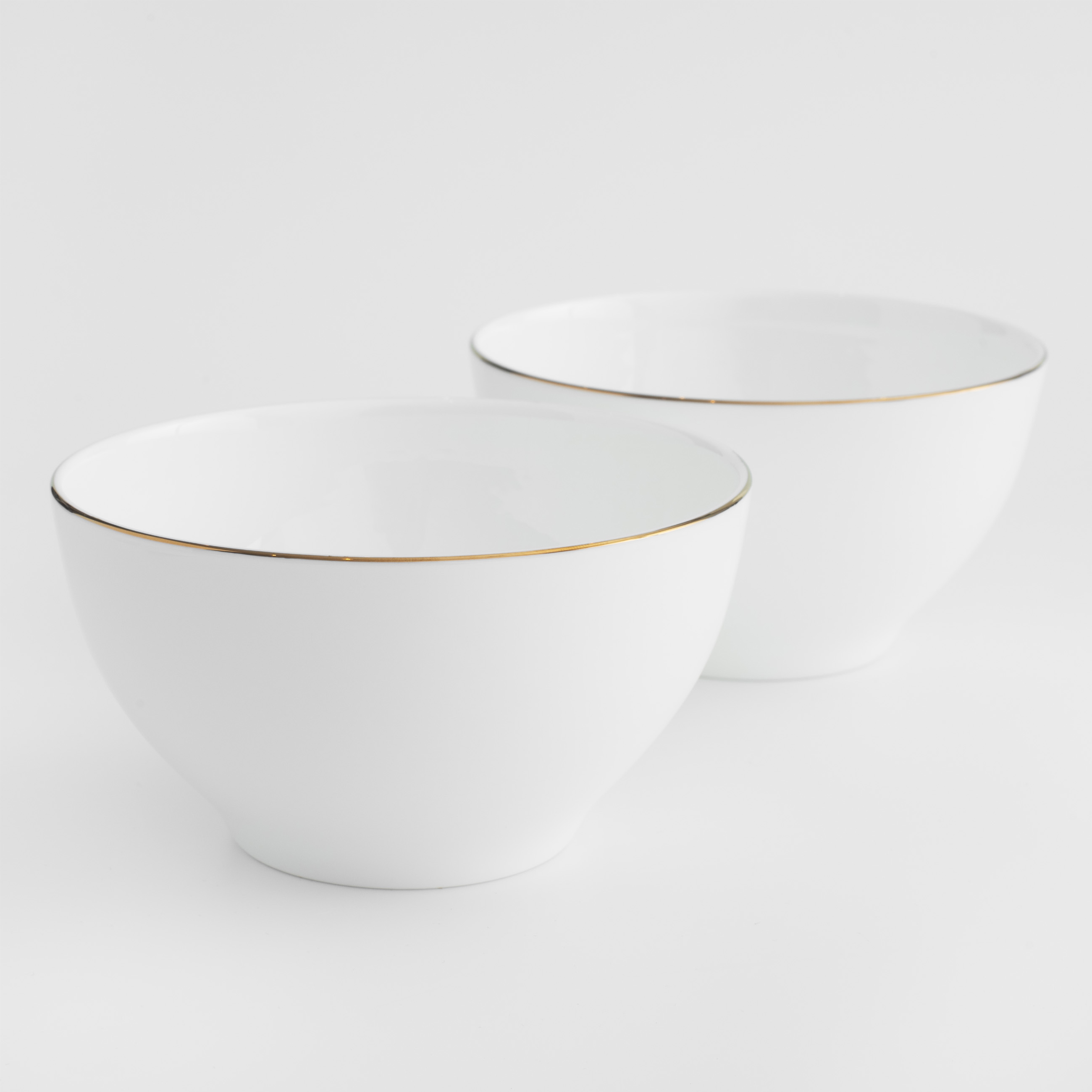 Bowl, 12x6 cm, 2 pieces, porcelain F, white, Ideal gold изображение № 2