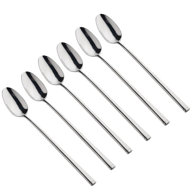 Tea spoon, 6 pcs, with long handle, steel, Madrid изображение № 1