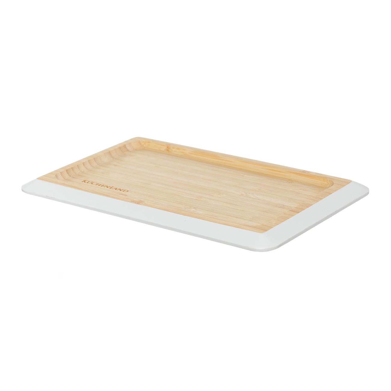 Dish, 24x16 cm, bamboo, rectangular, grey edging, Bamboo soft изображение № 4
