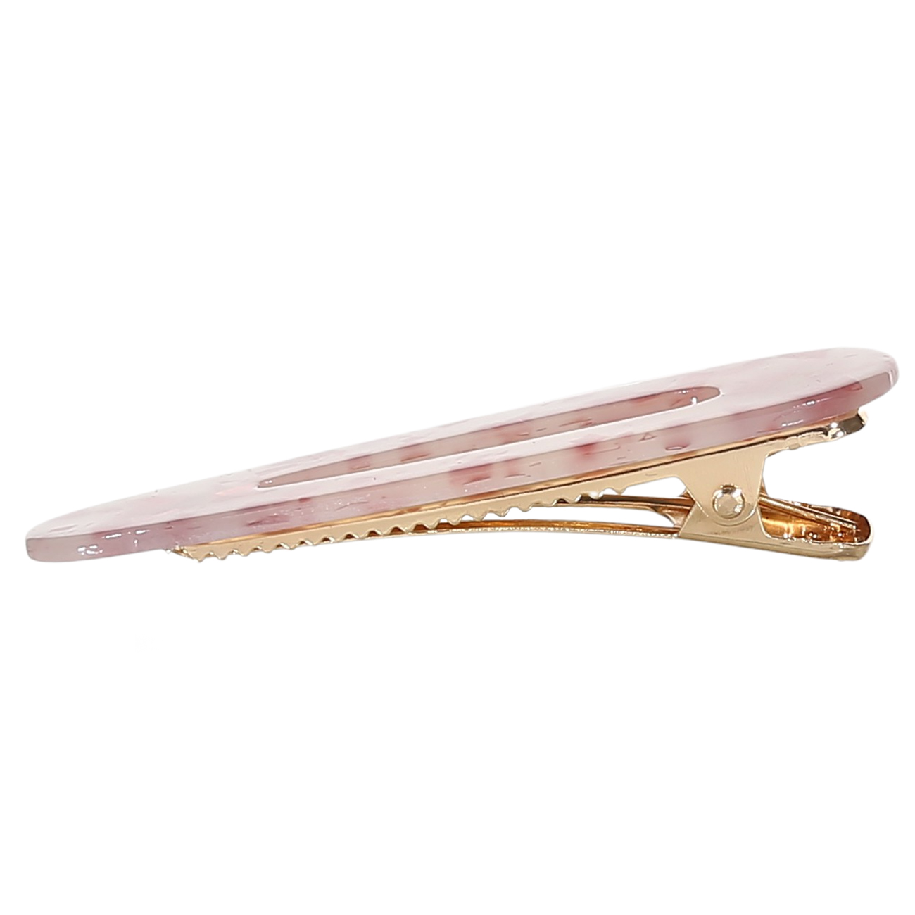 Hair clip, 7 cm, 2 pcs, acrylic / metal, pink-pearl, Glam, Glam изображение № 4