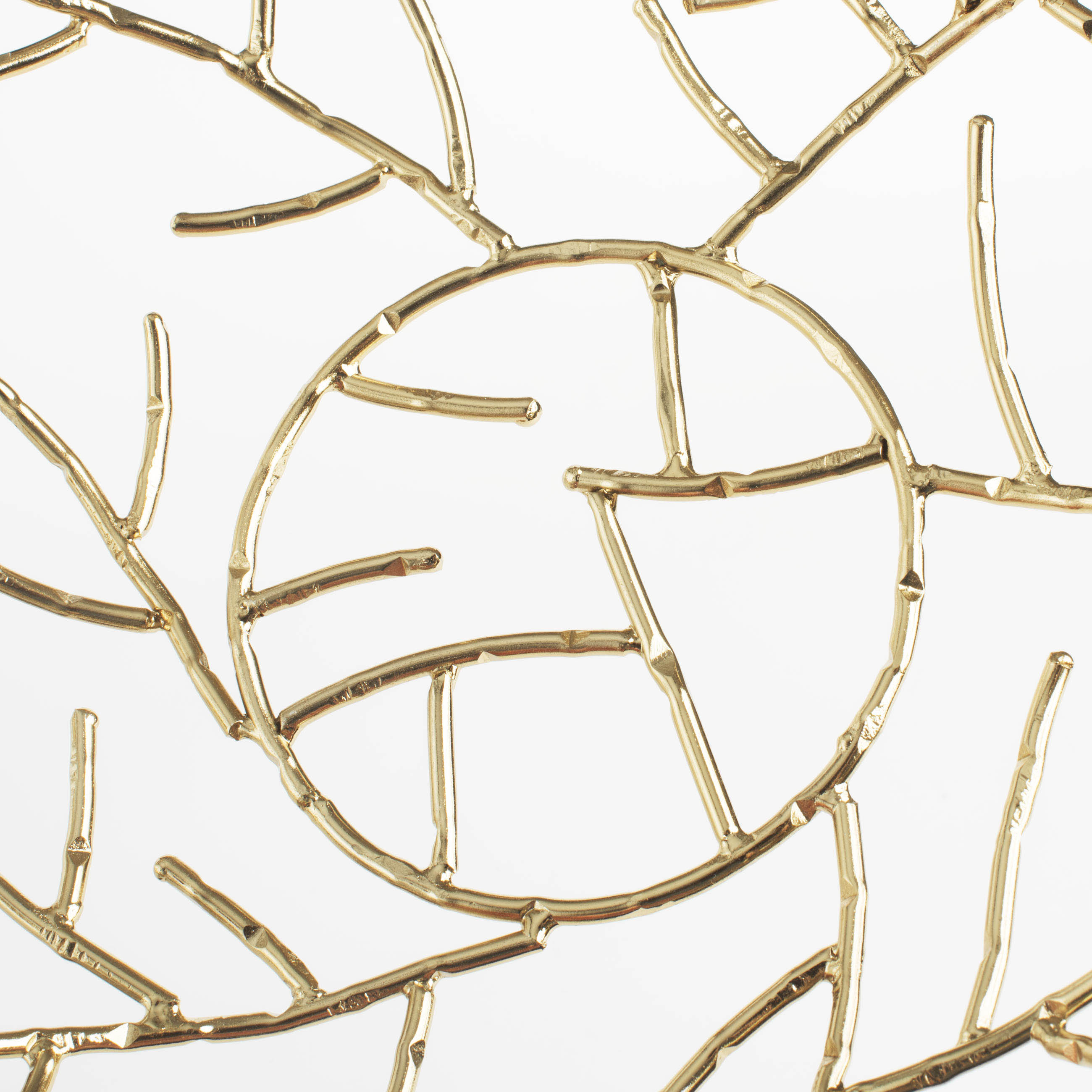 Fruit basket, 28 cm, metal, golden, Branches, Twist gold изображение № 5