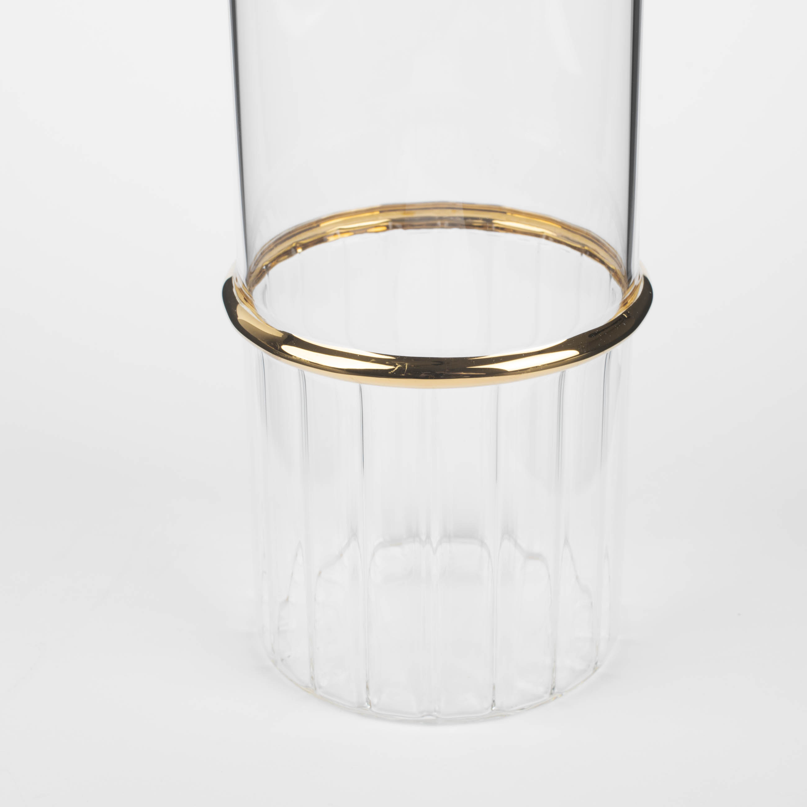 Flower vase, 25 cm, with handle, glass / metal, Camellia изображение № 3